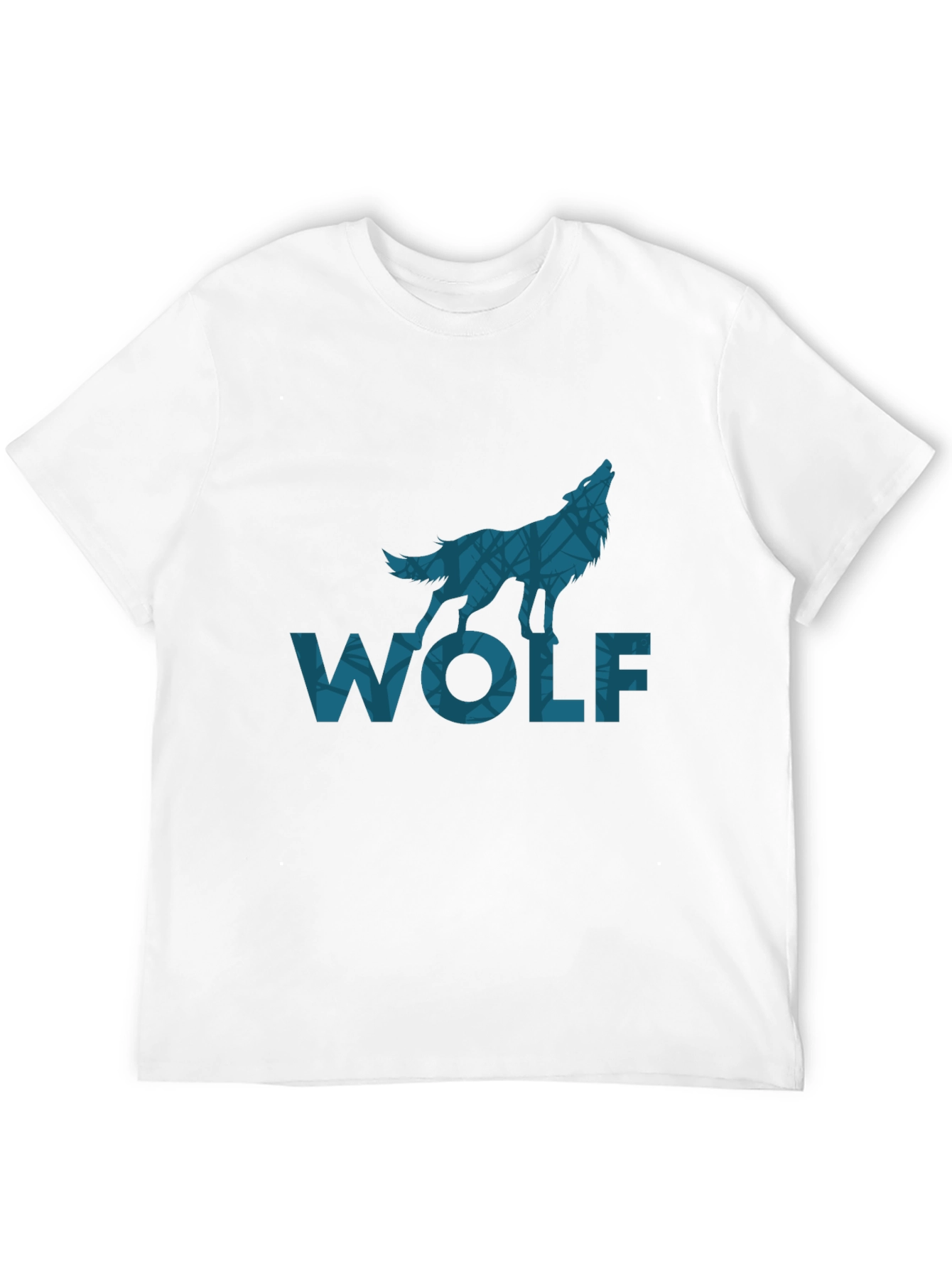 Wolf Graphic Print Black T-Shirt