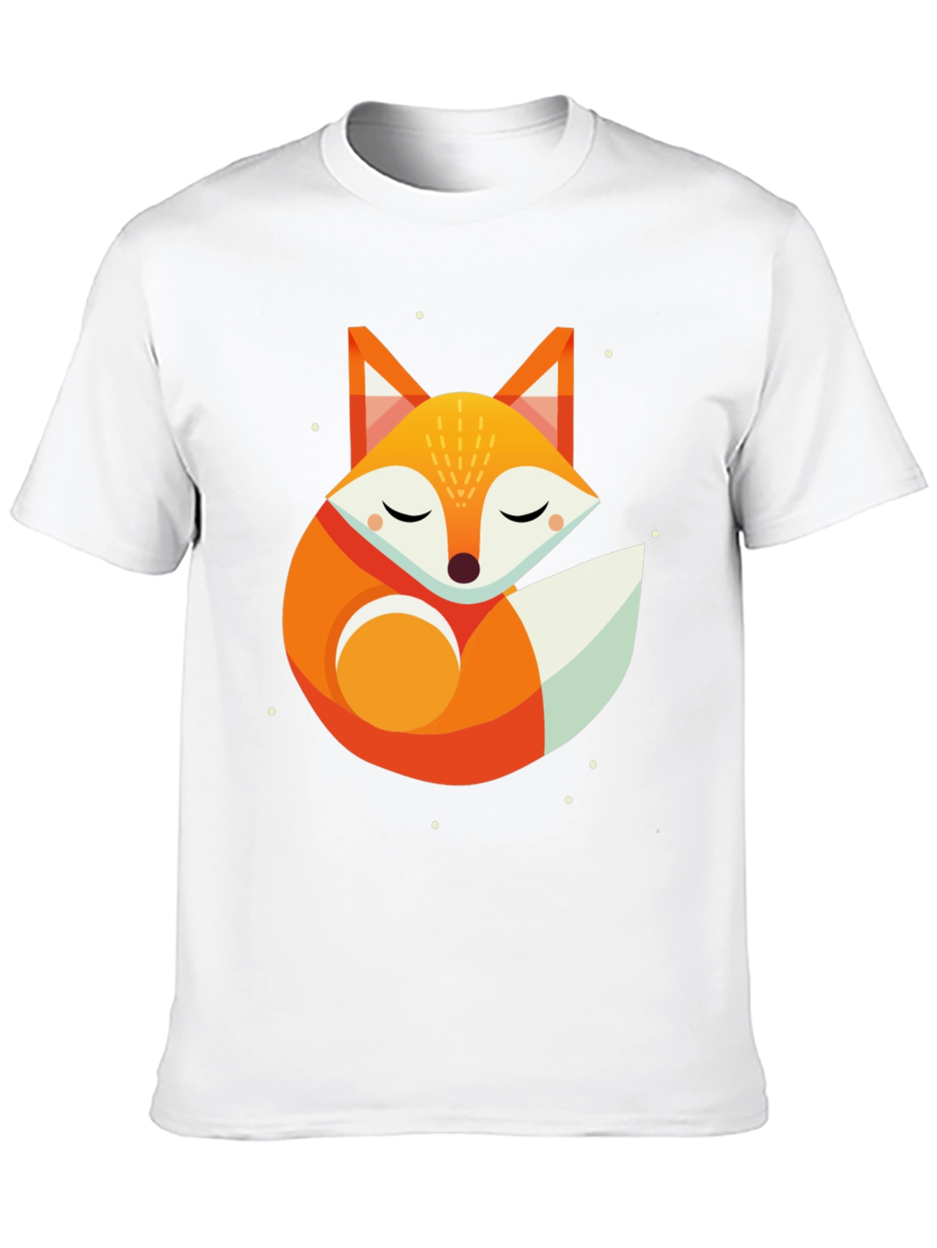 Geometric Fox Graphic Tee - Unisex Black T-Shirt