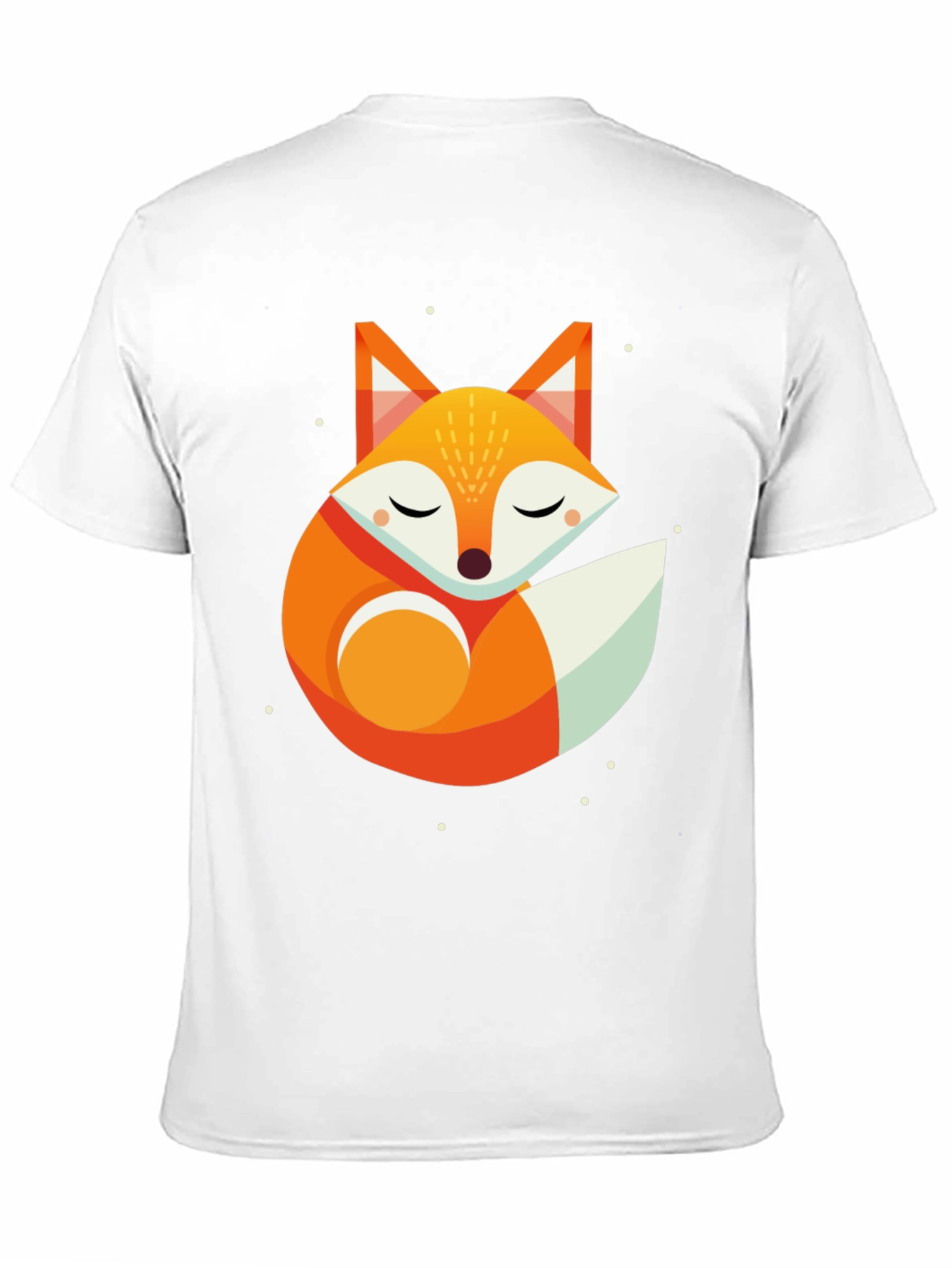 Geometric Fox Graphic Tee - Unisex Black T-Shirt