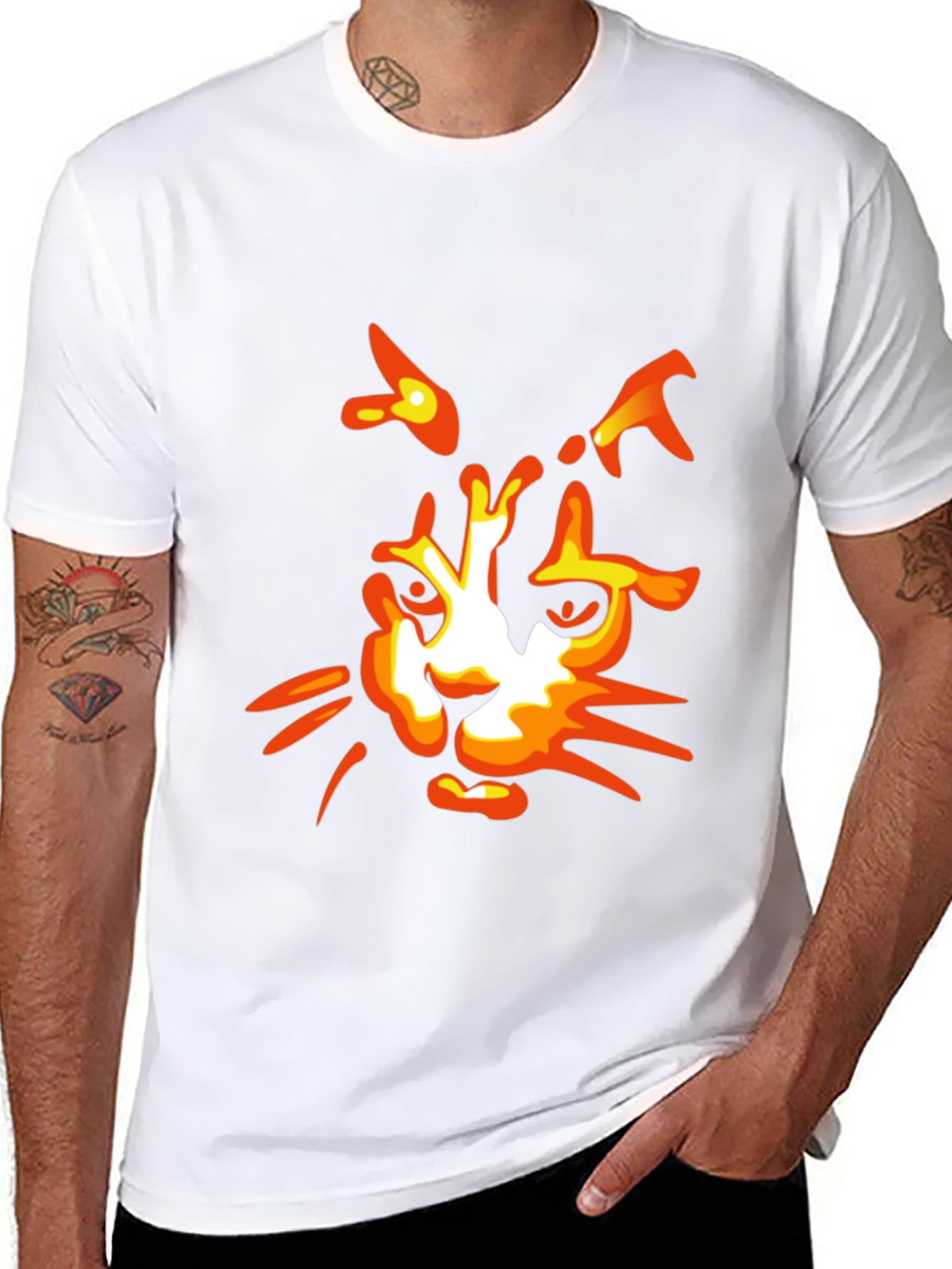 Cool Cat Graphic Tee - Black