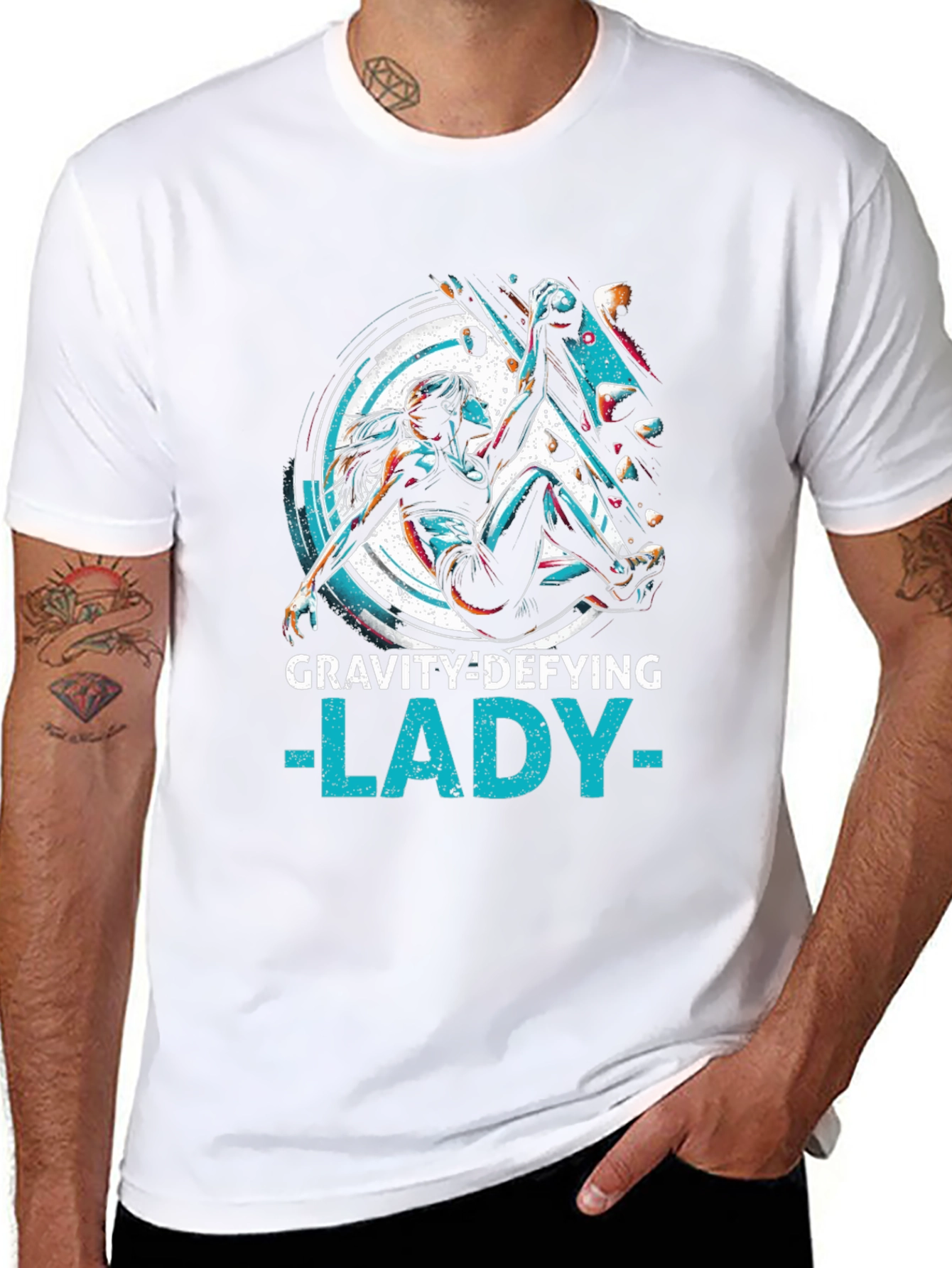 Gravity Defying Lady Tee - Climbing T-Shirt