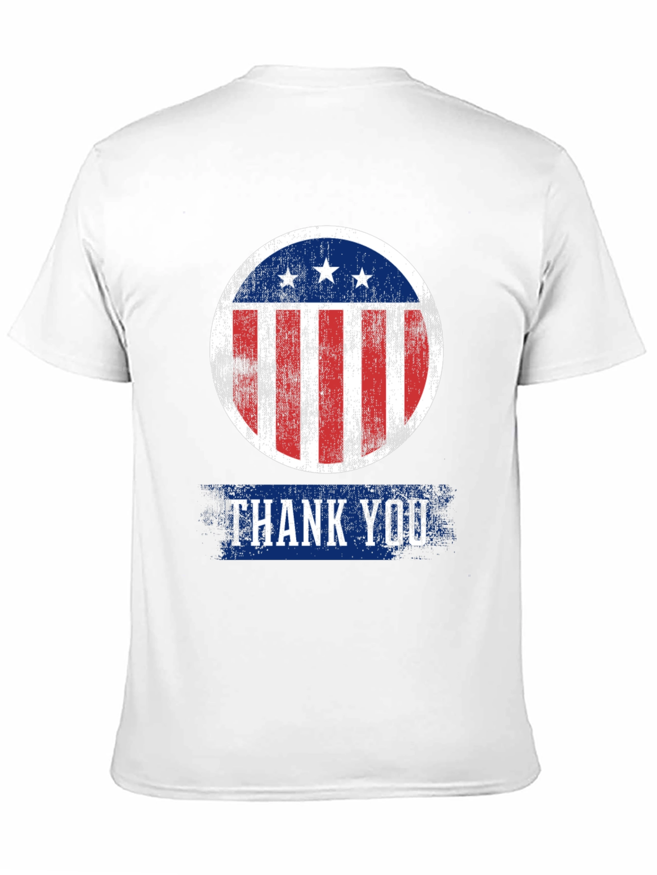 Patriotic Thank You T-Shirt - Distressed Design