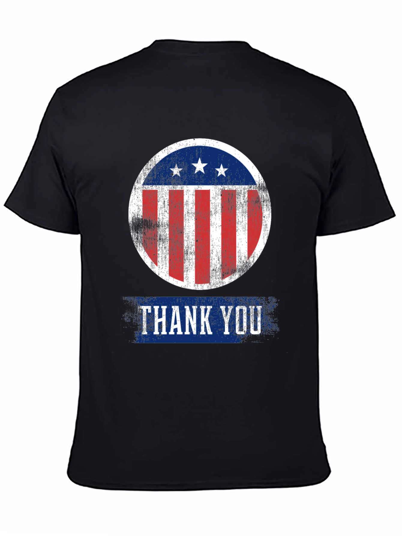 Patriotic Thank You T-Shirt - Distressed Design