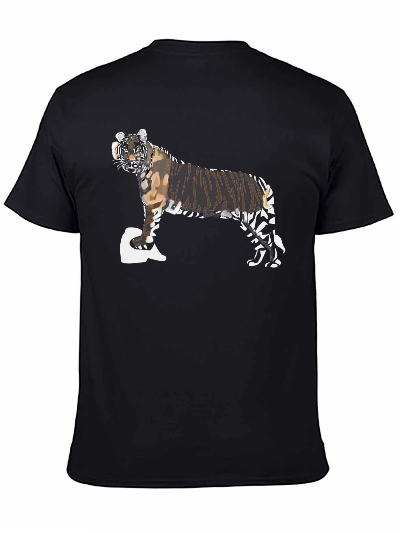 Tiger Graphic Tee - Mens Black Short Sleeve