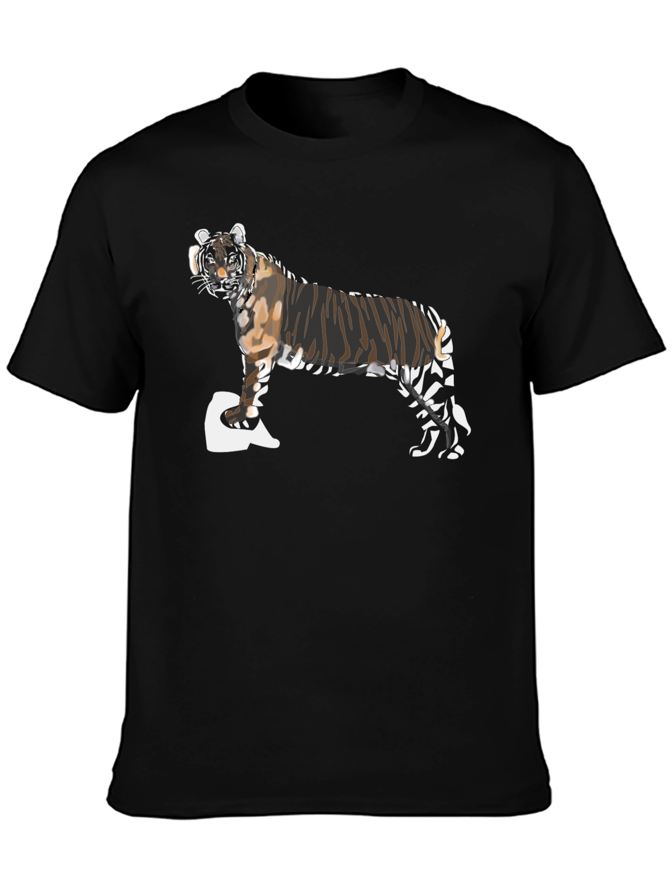 Tiger Graphic Tee - Mens Black Short Sleeve
