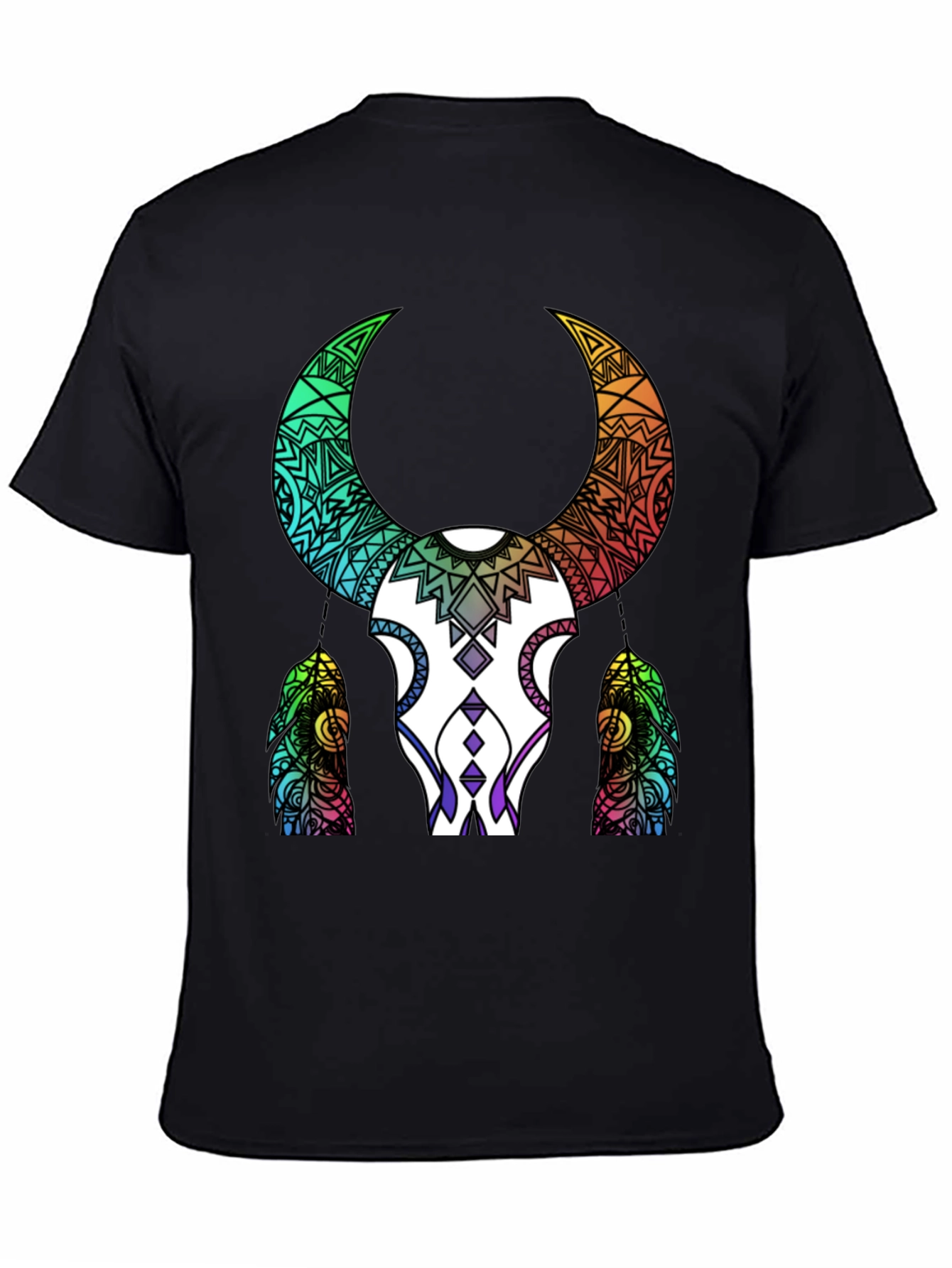 Tribal Bull Skull Graphic Tee