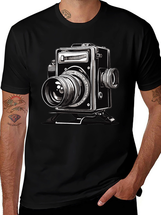 Retro Camera Graphic T-Shirt - Vintage Style