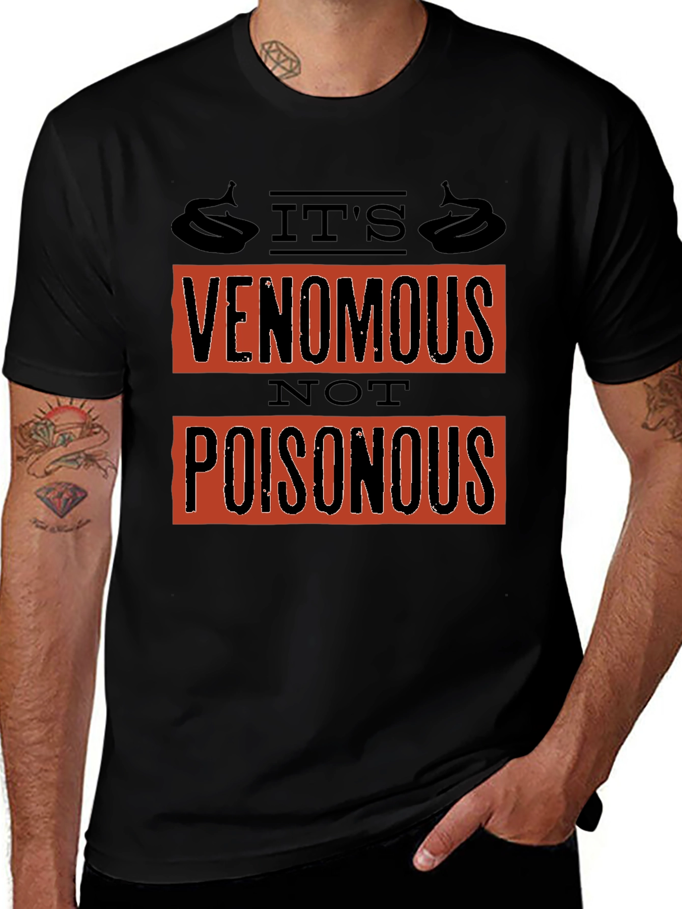 Venomous Not Poisonous T-Shirt Funny Snake Pun Tee