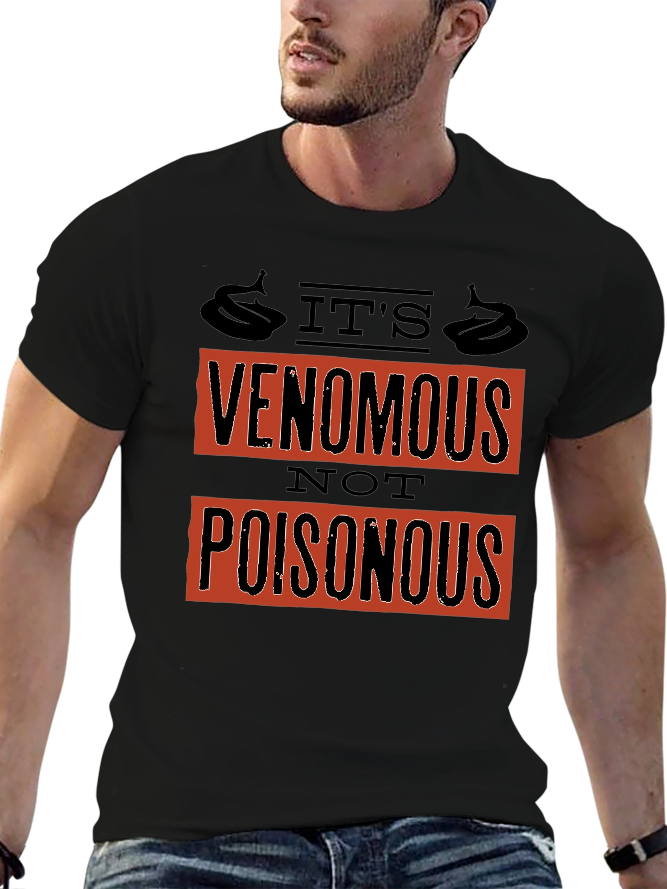 Venomous Not Poisonous T-Shirt Funny Snake Pun Tee