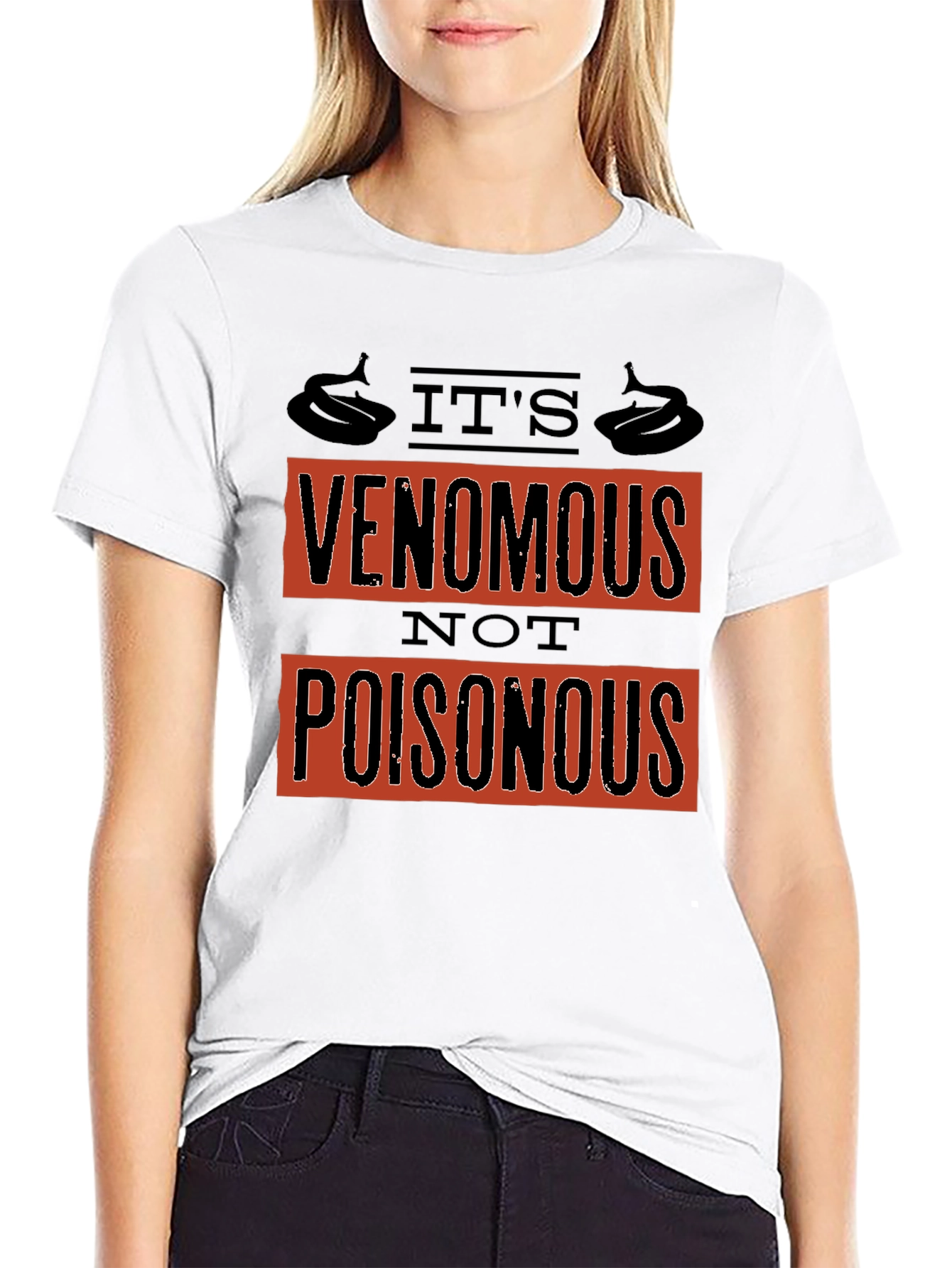 Venomous Not Poisonous T-Shirt Funny Snake Pun Tee