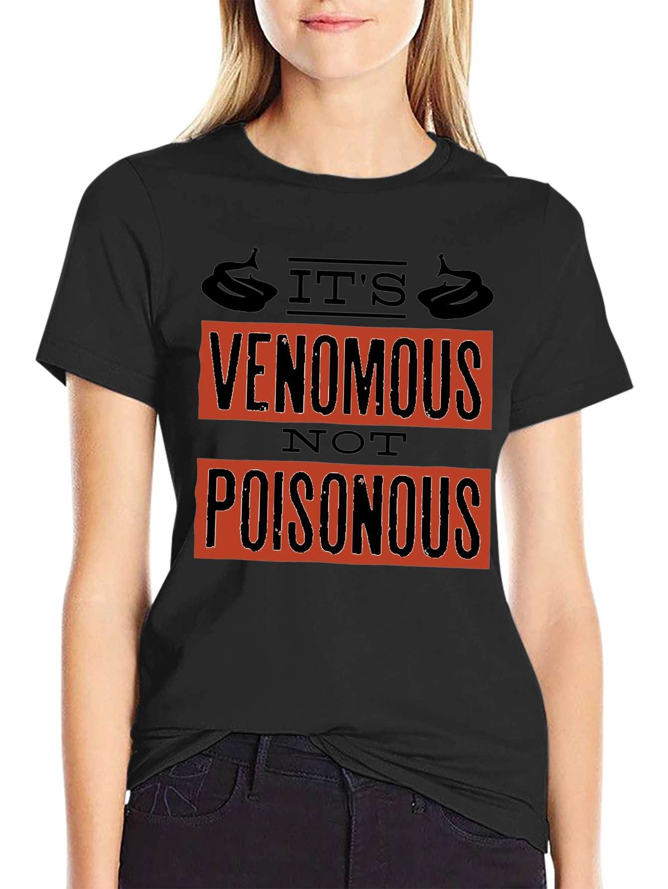 Venomous Not Poisonous T-Shirt Funny Snake Pun Tee