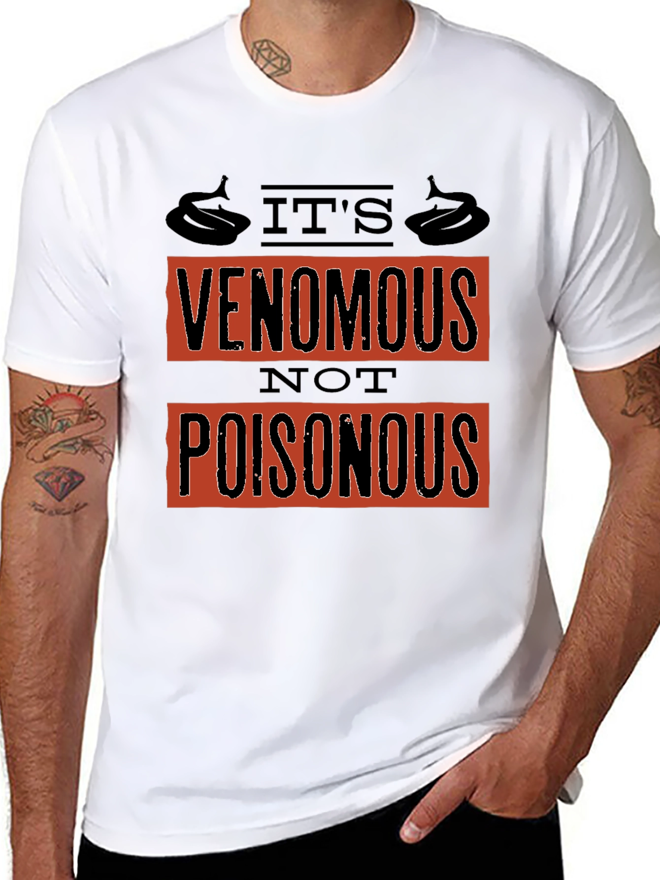 Venomous Not Poisonous T-Shirt Funny Snake Pun Tee