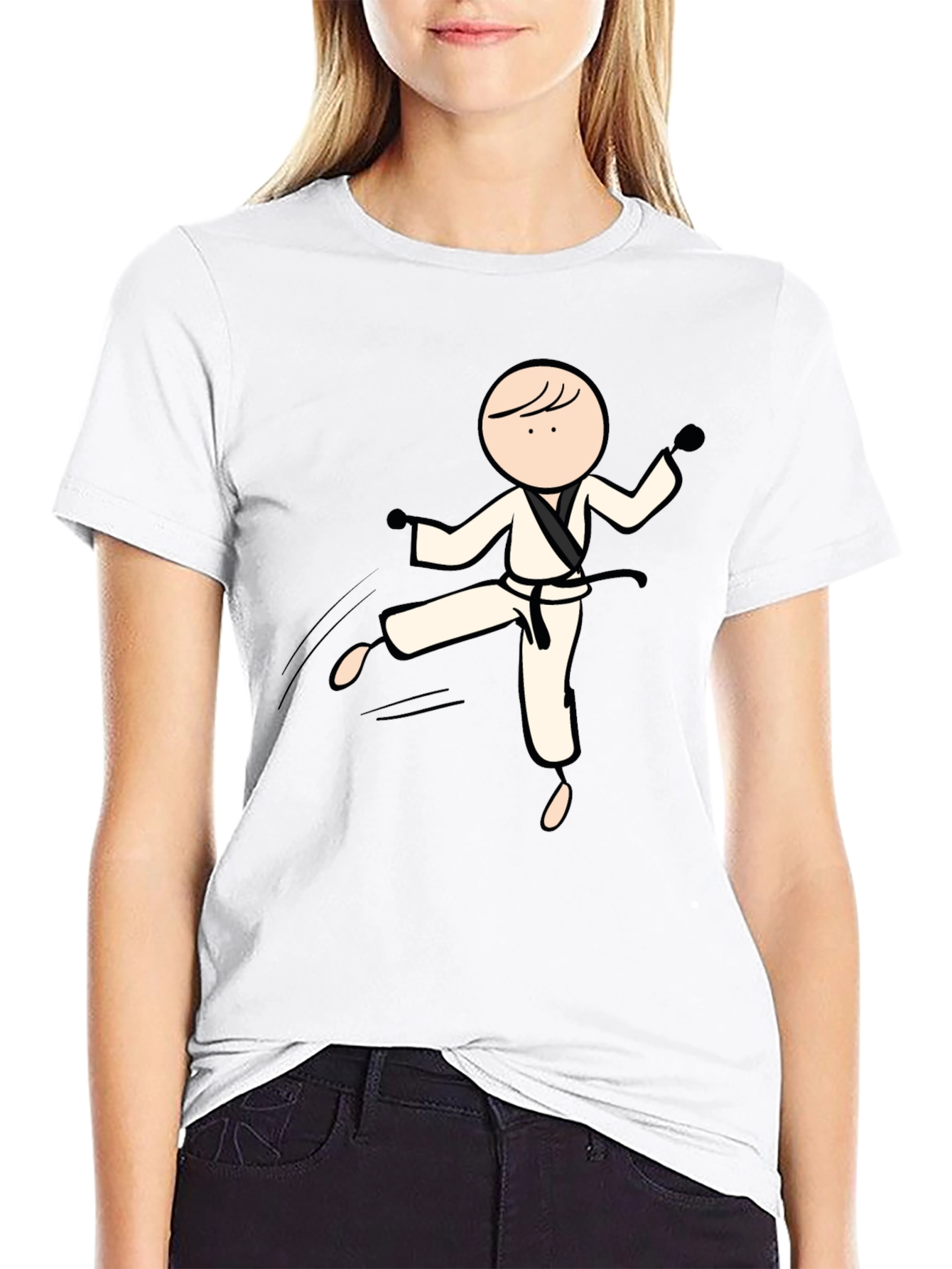 Karate Stick Figure Graphic Tee
