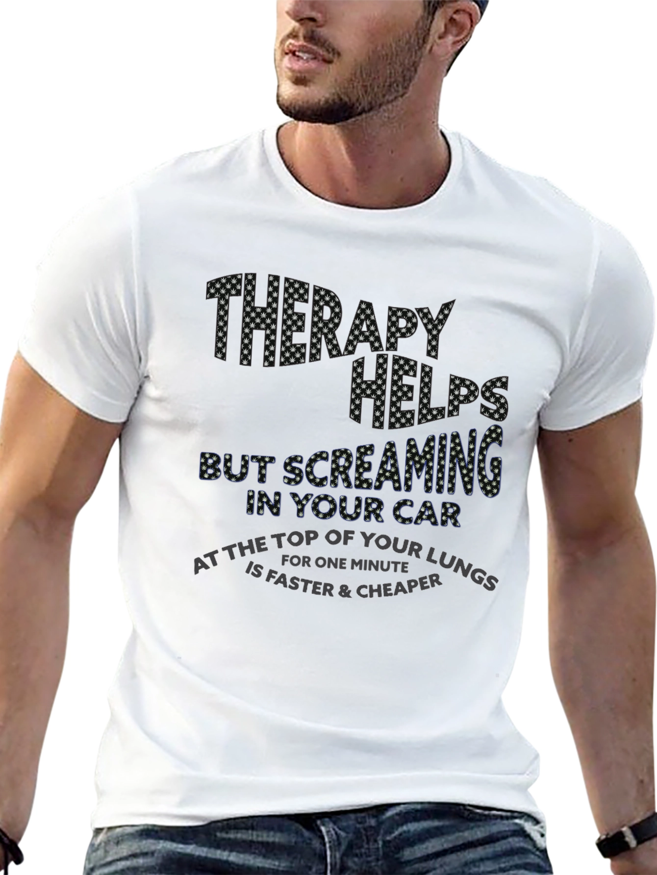 Therapy Helps Screaming Car T-Shirt