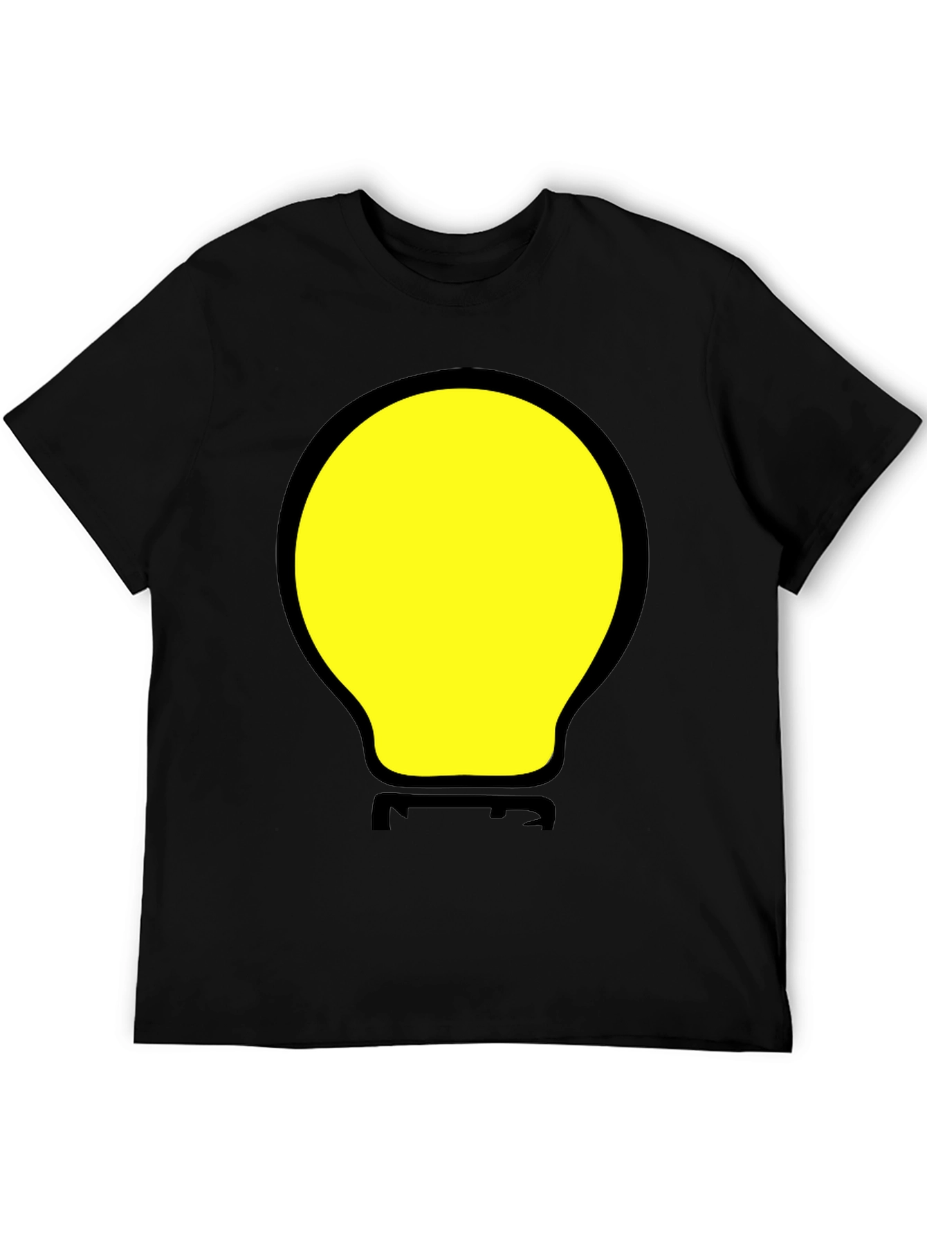 Funny Light Bulb Graphic Tee - Black T-Shirt
