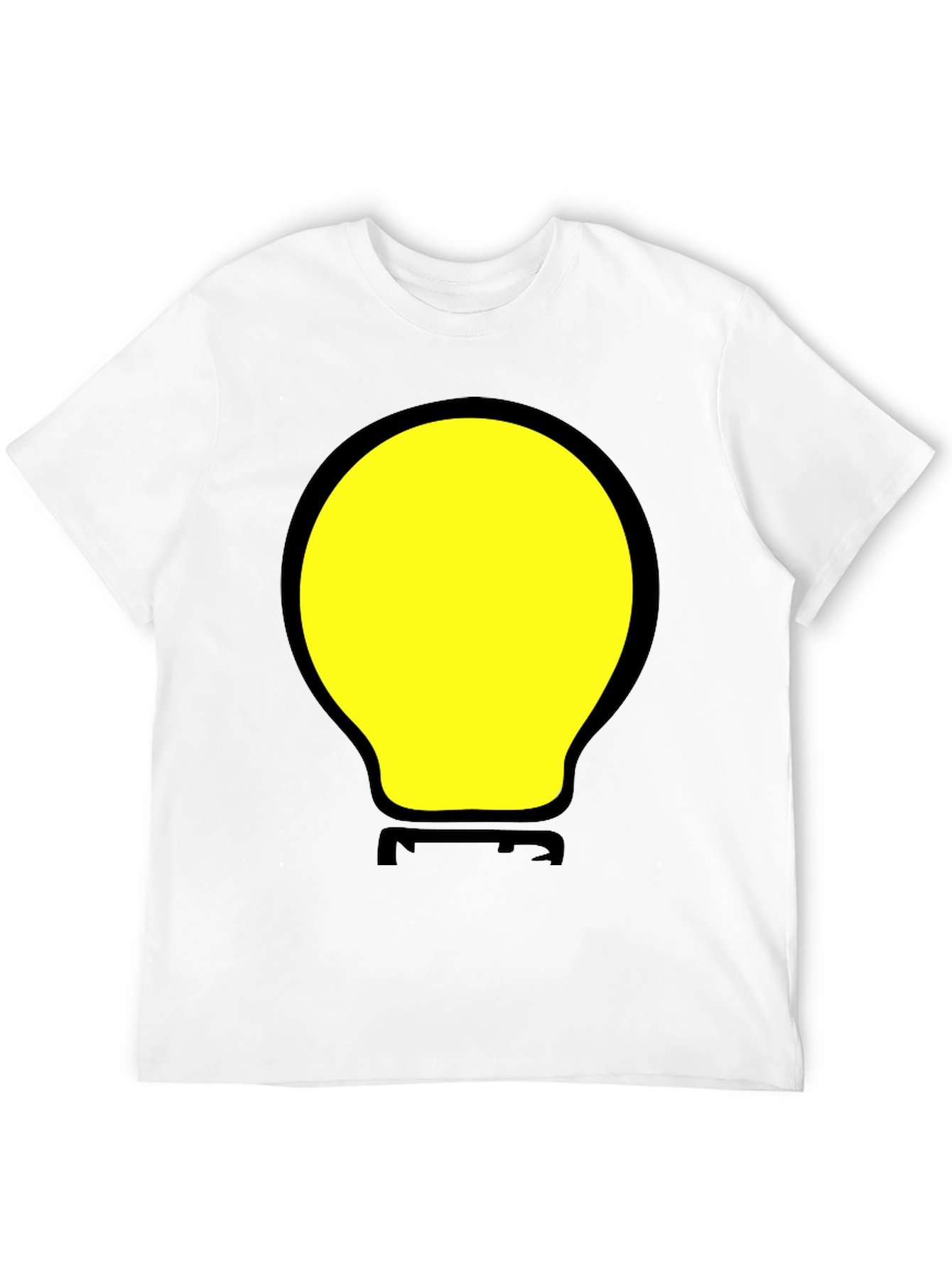 Funny Light Bulb Graphic Tee - Black T-Shirt