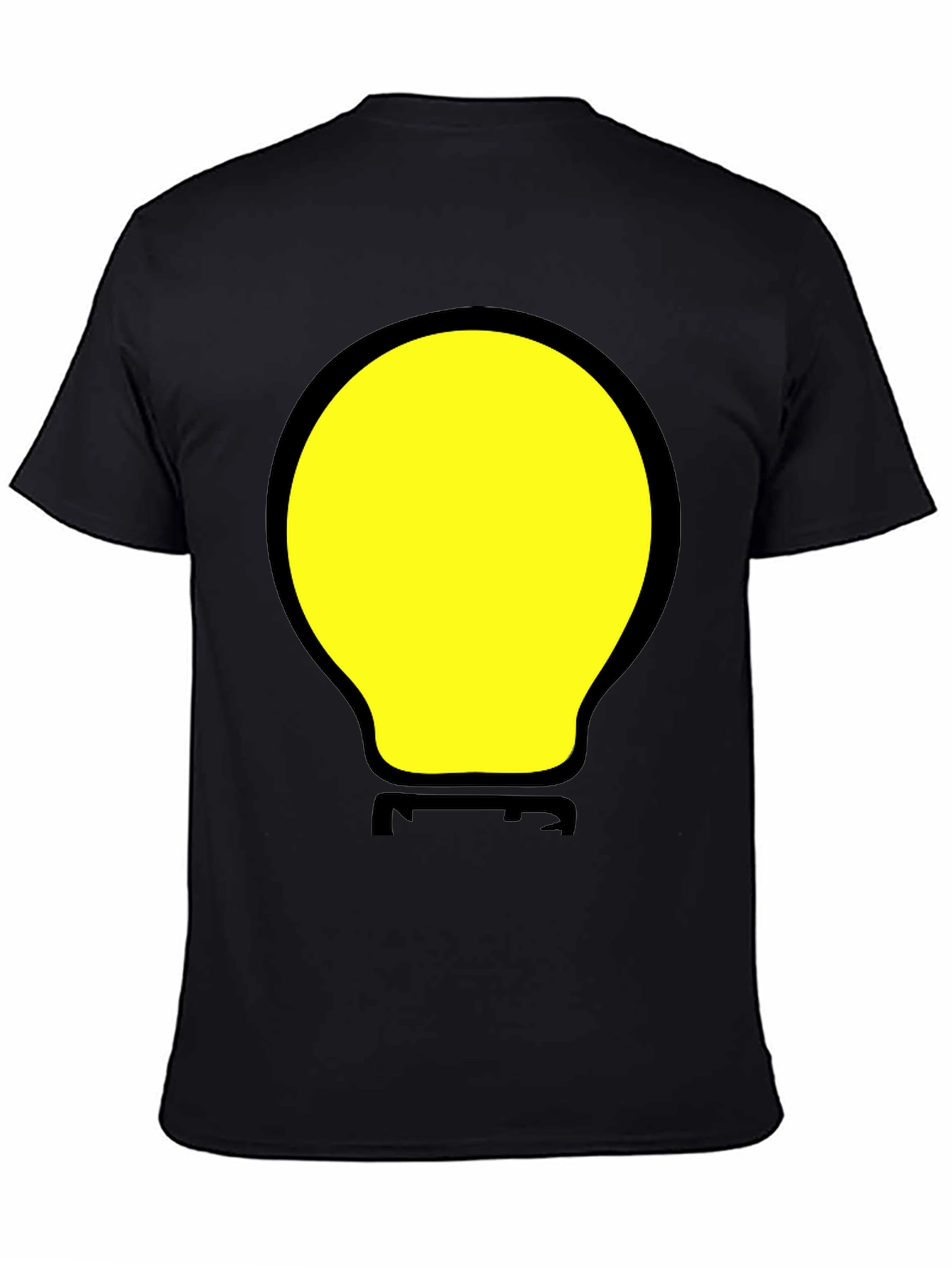 Funny Light Bulb Graphic Tee - Black T-Shirt