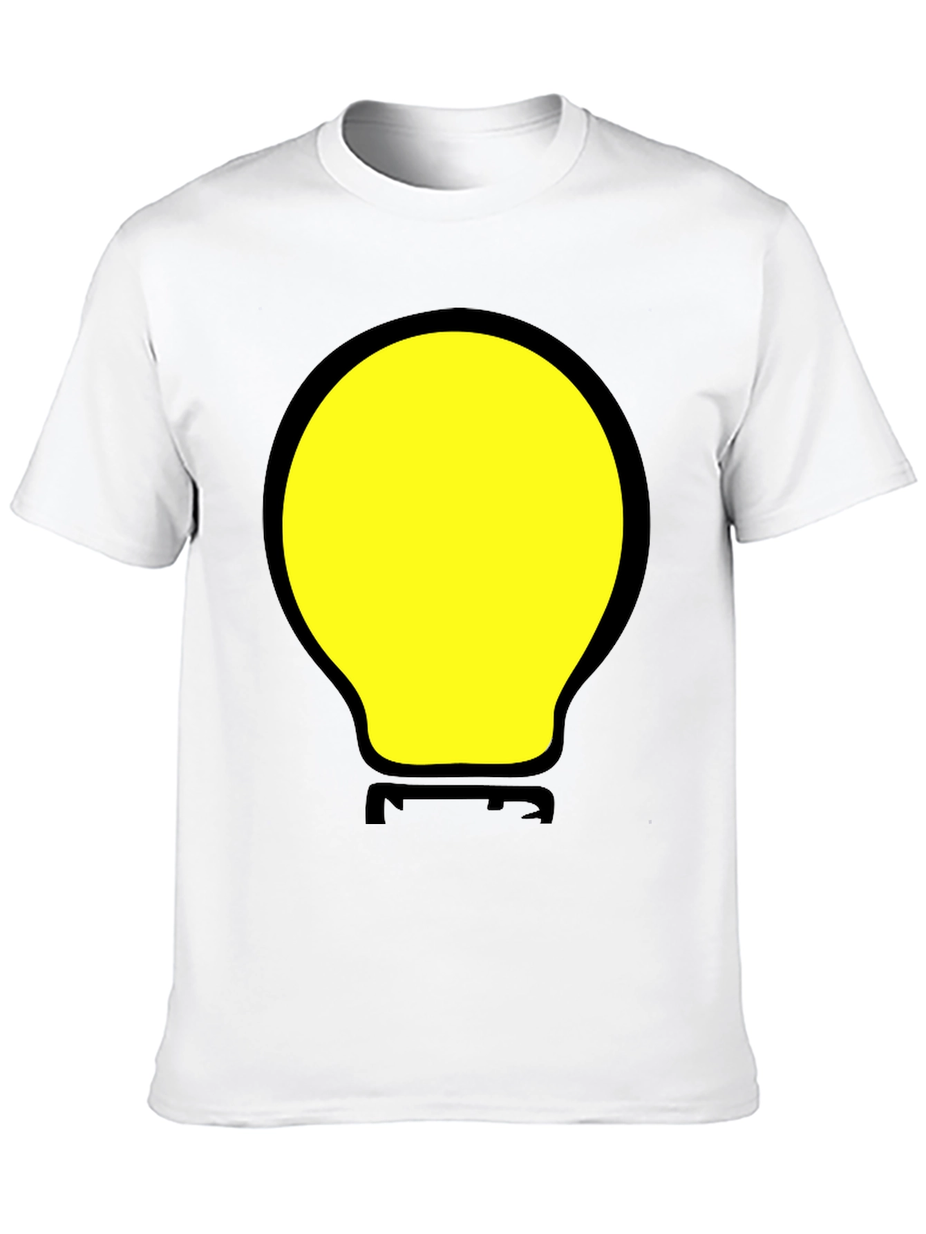 Funny Light Bulb Graphic Tee - Black T-Shirt