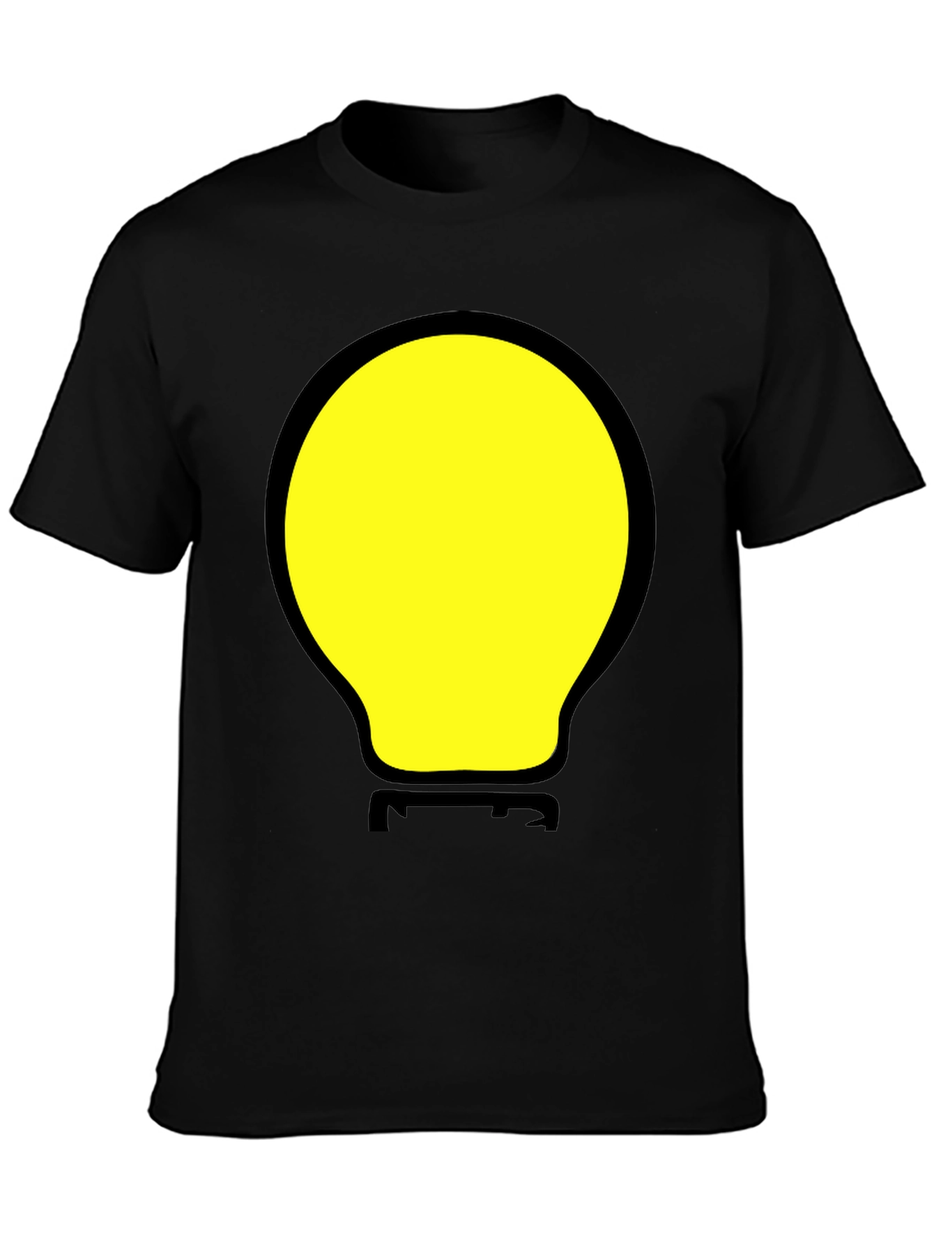Funny Light Bulb Graphic Tee - Black T-Shirt