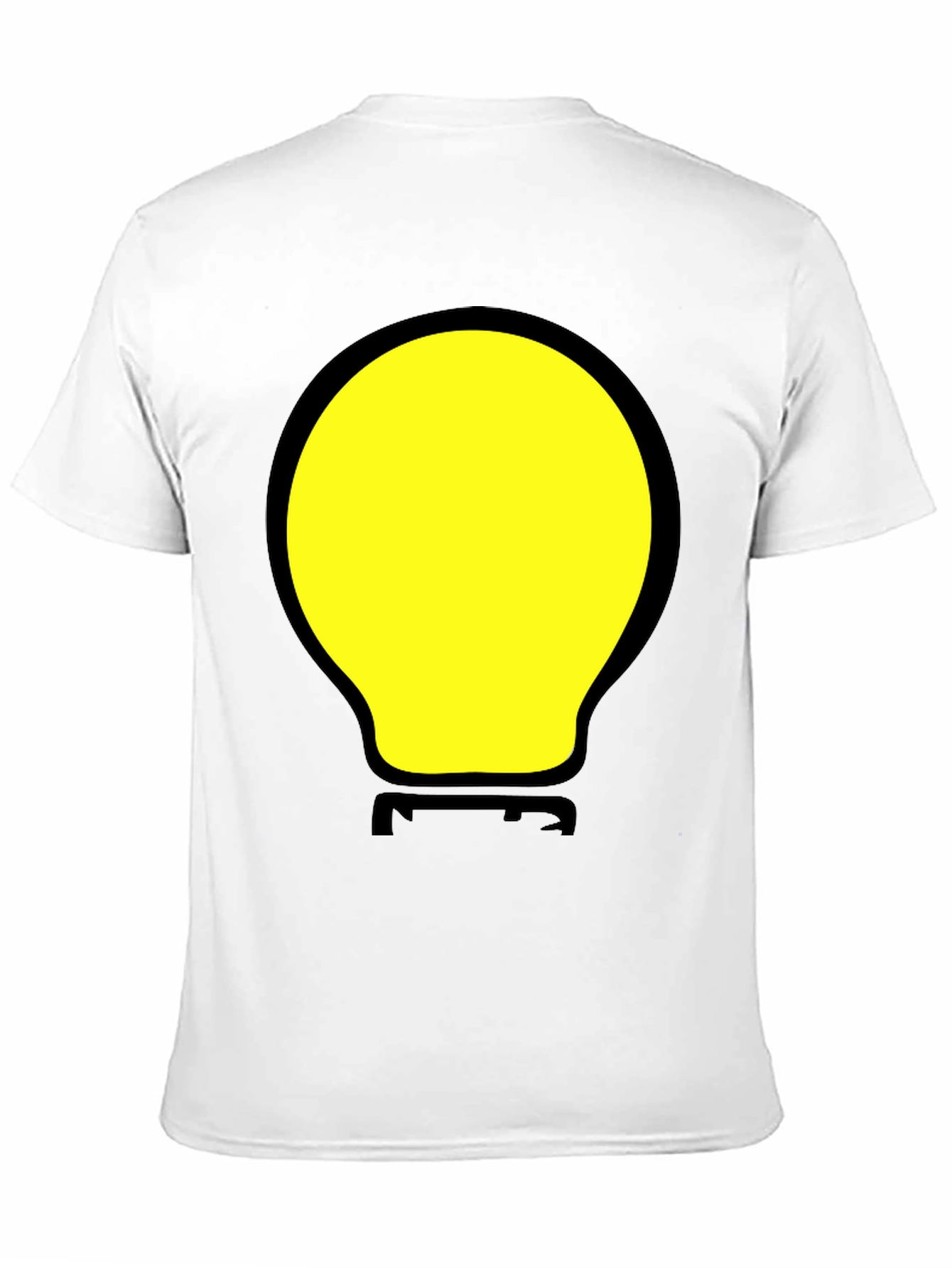 Funny Light Bulb Graphic Tee - Black T-Shirt
