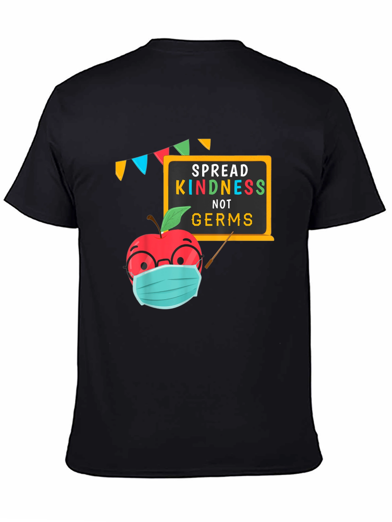Spread Kindness T-Shirt - Teacher Apple Mask Graphic