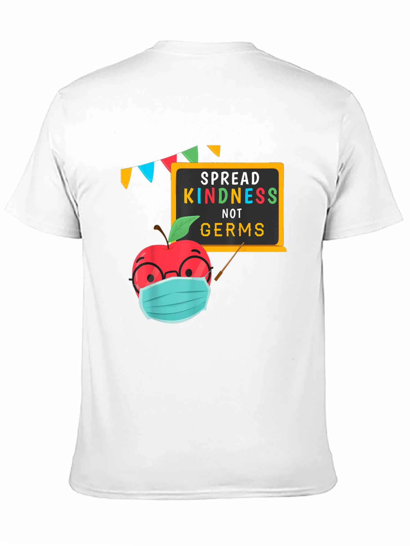 Spread Kindness T-Shirt - Teacher Apple Mask Graphic