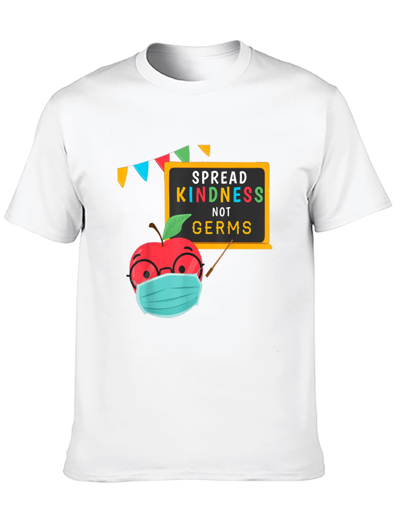 Spread Kindness T-Shirt - Teacher Apple Mask Graphic