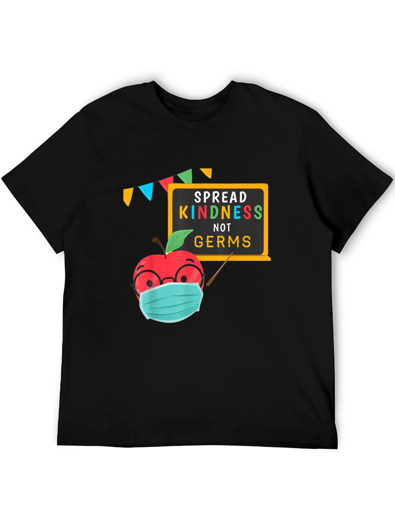 Spread Kindness T-Shirt - Teacher Apple Mask Graphic