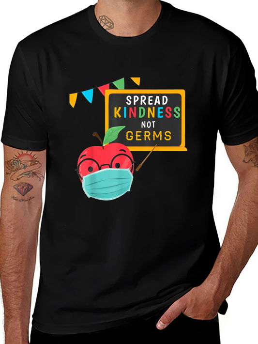 Spread Kindness T-Shirt - Teacher Apple Mask Graphic