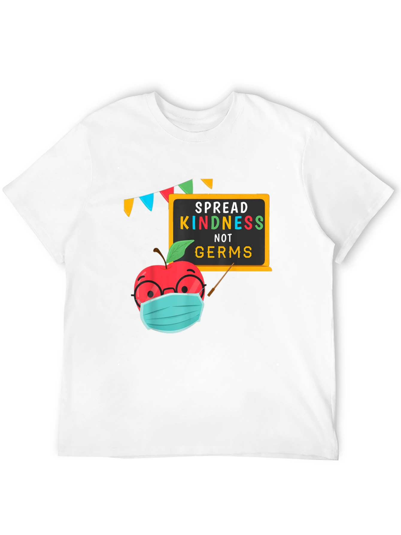 Spread Kindness T-Shirt - Teacher Apple Mask Graphic