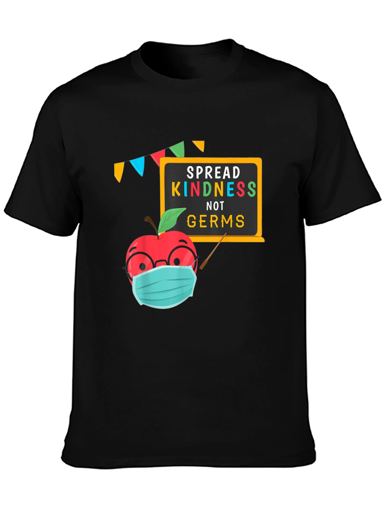 Spread Kindness T-Shirt - Teacher Apple Mask Graphic
