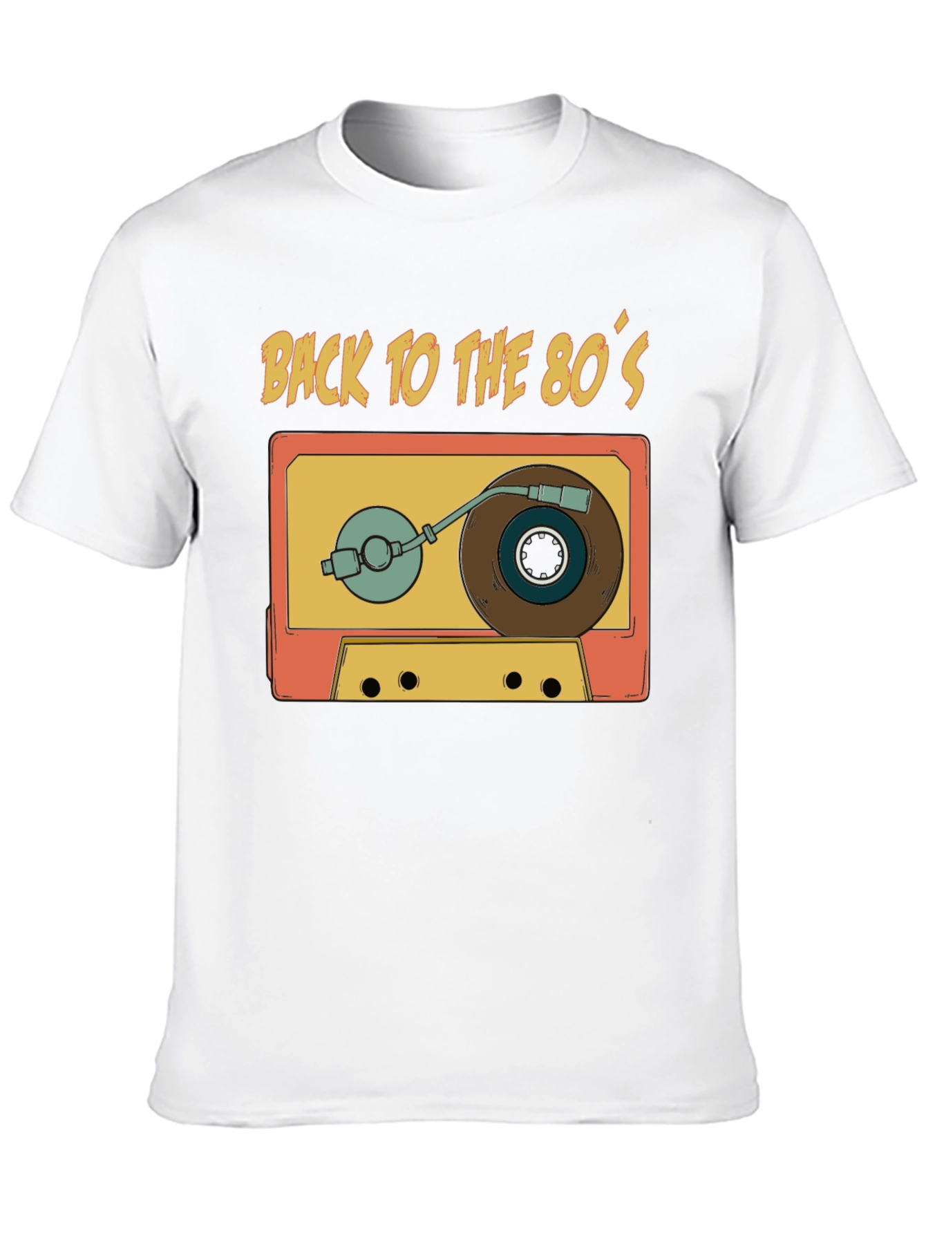 Retro 80s Cassette Tape Turntable Graphic T-Shirt
