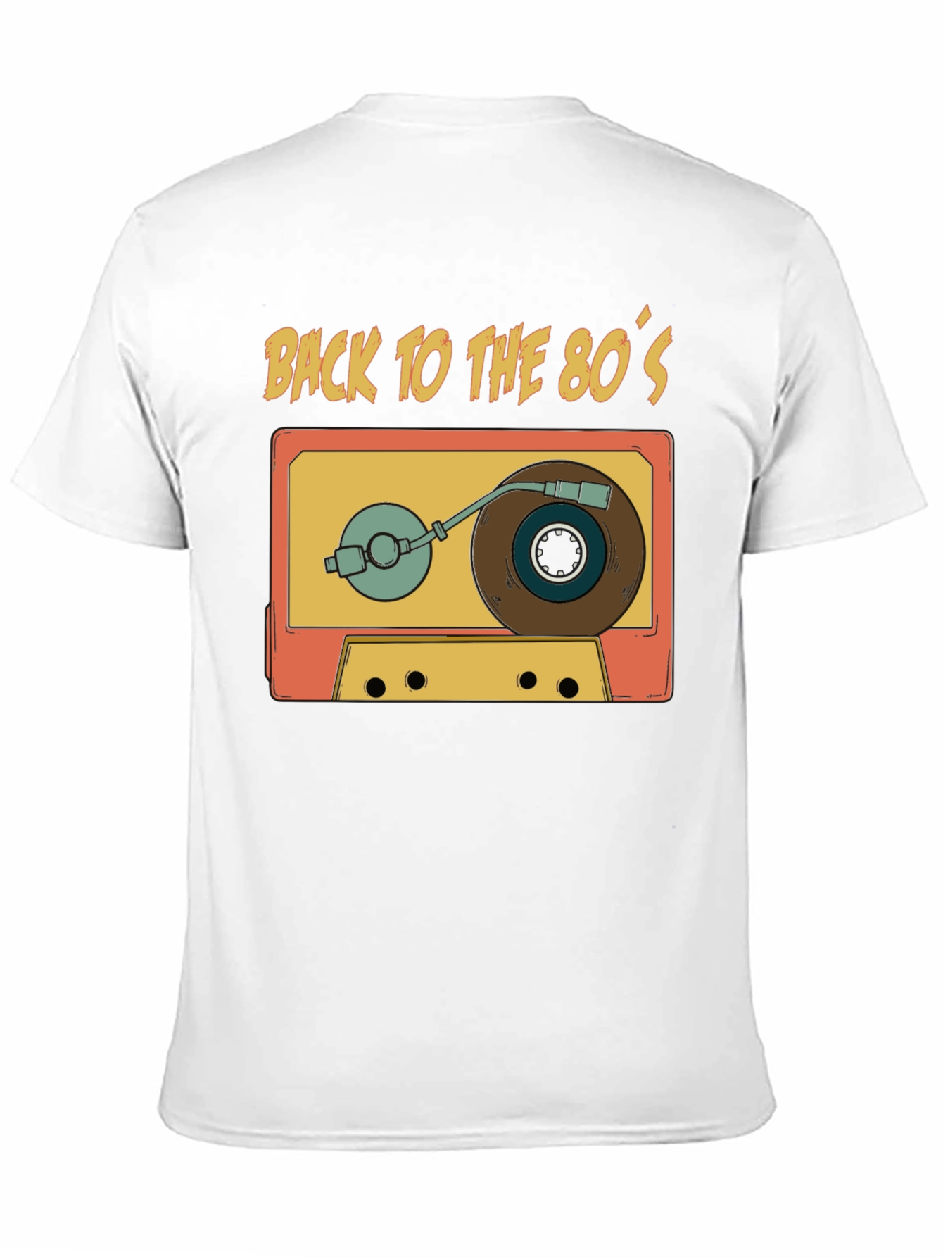 Retro 80s Cassette Tape Turntable Graphic T-Shirt