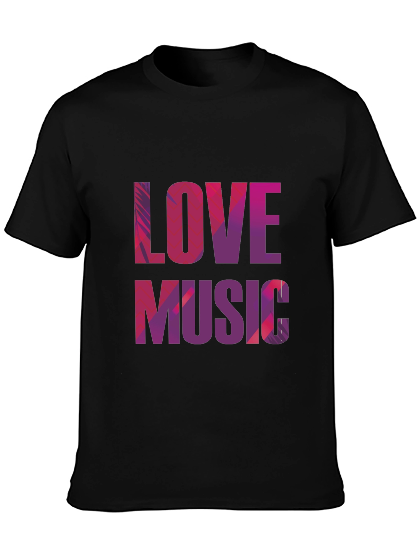Love Music Graphic T-Shirt - Black