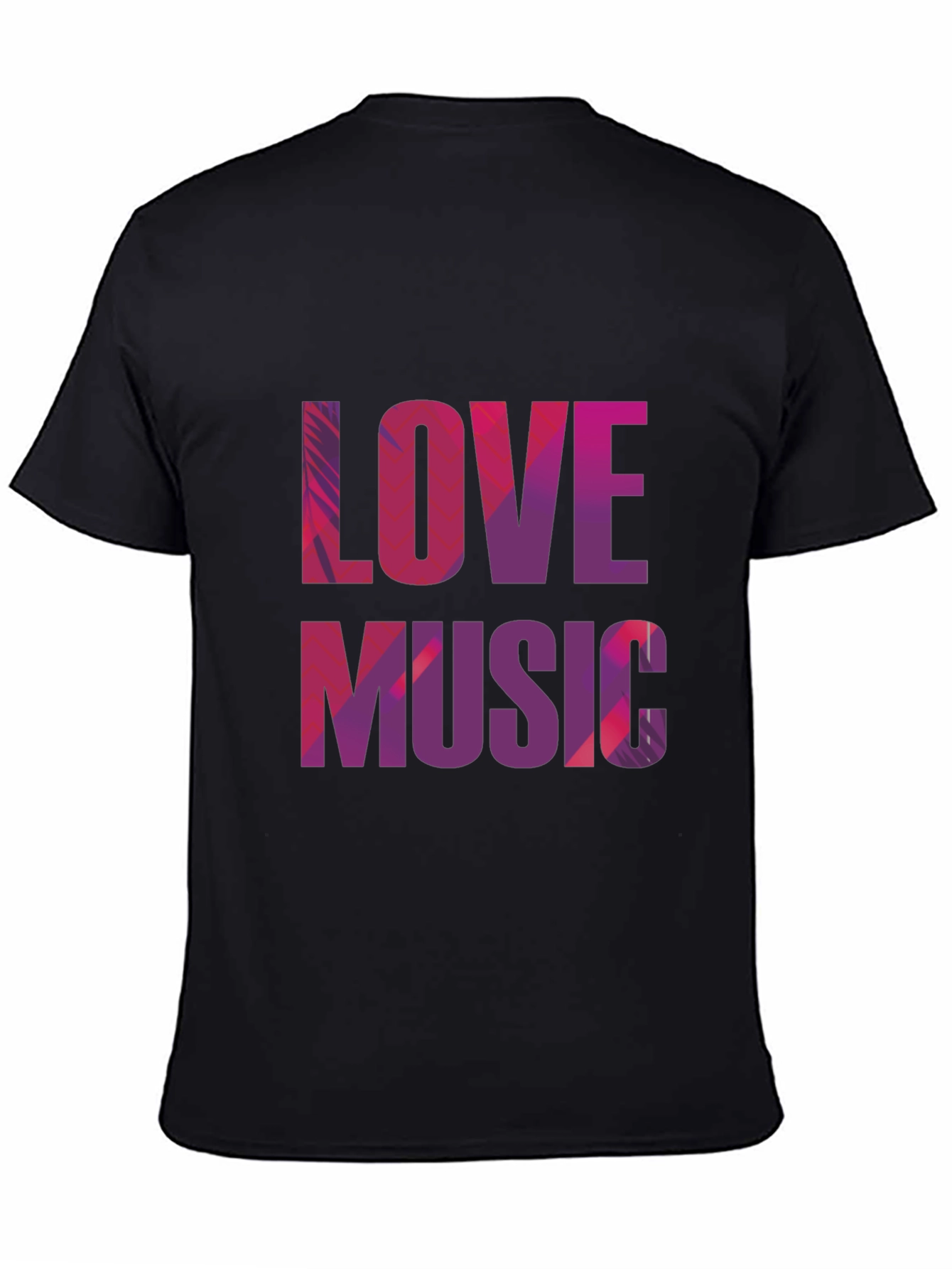 Love Music Graphic T-Shirt - Black