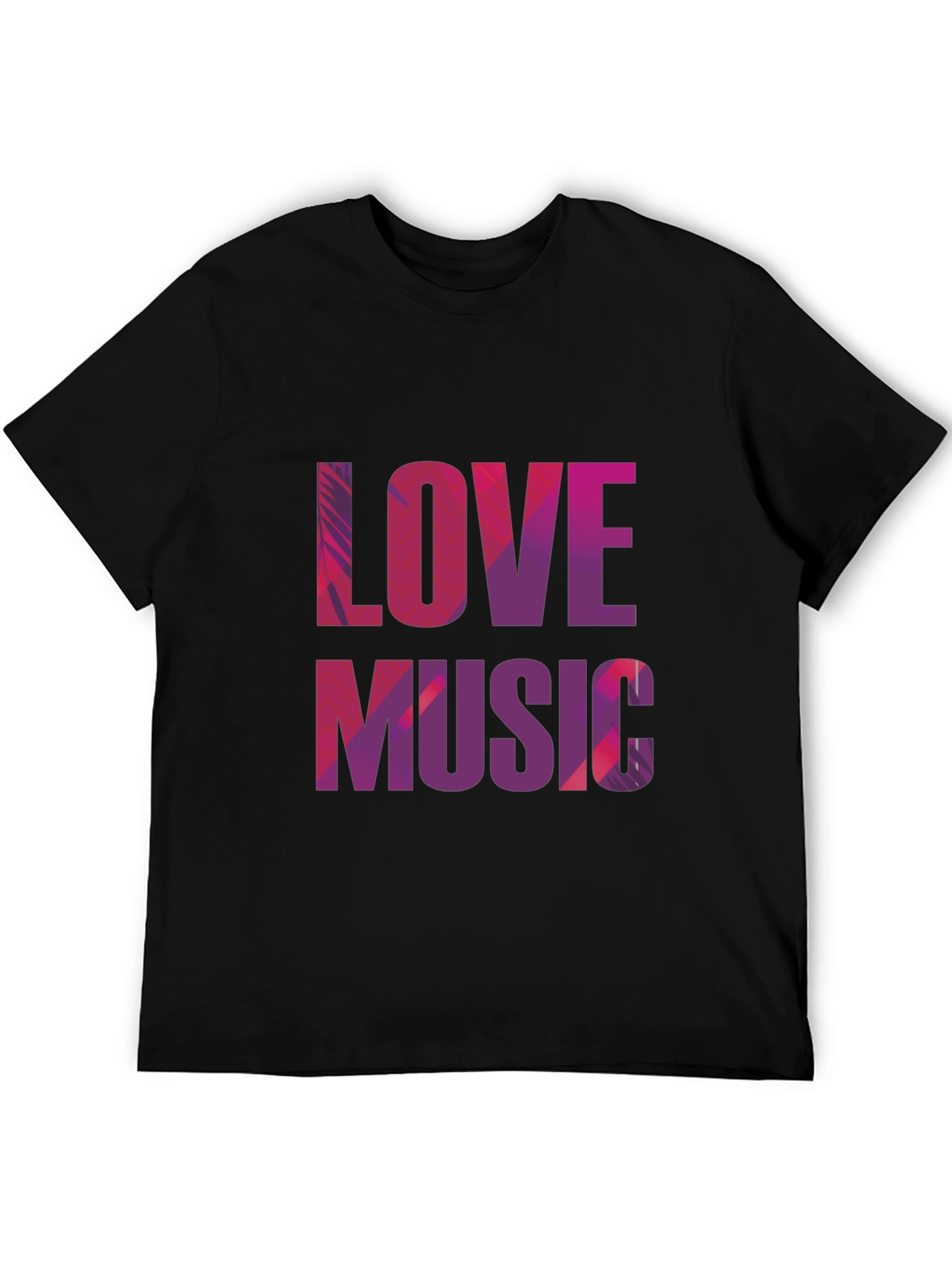 Love Music Graphic T-Shirt - Black
