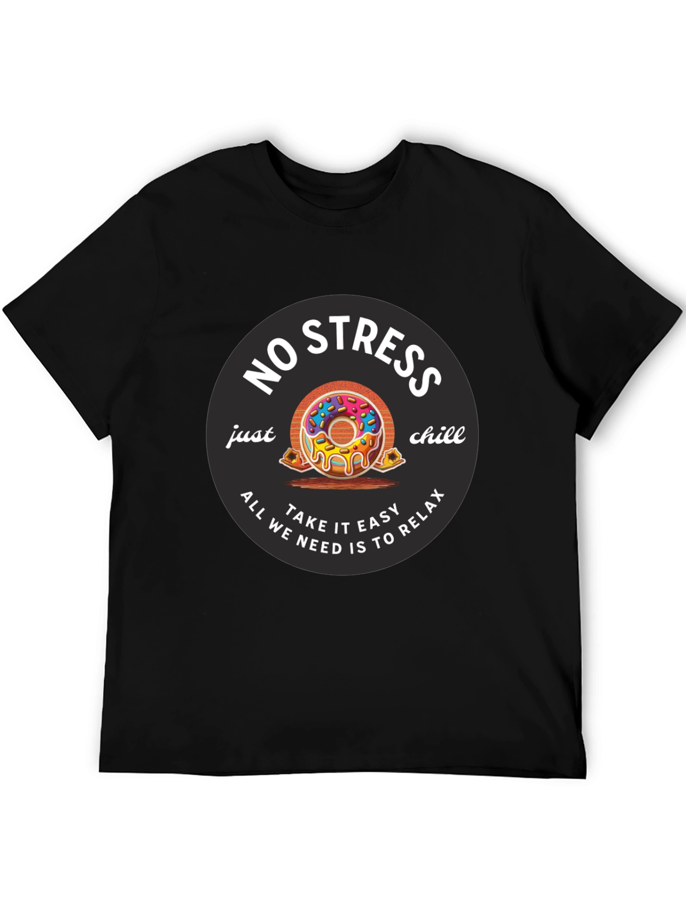 Relaxed Fit No Stress Graphic Tee