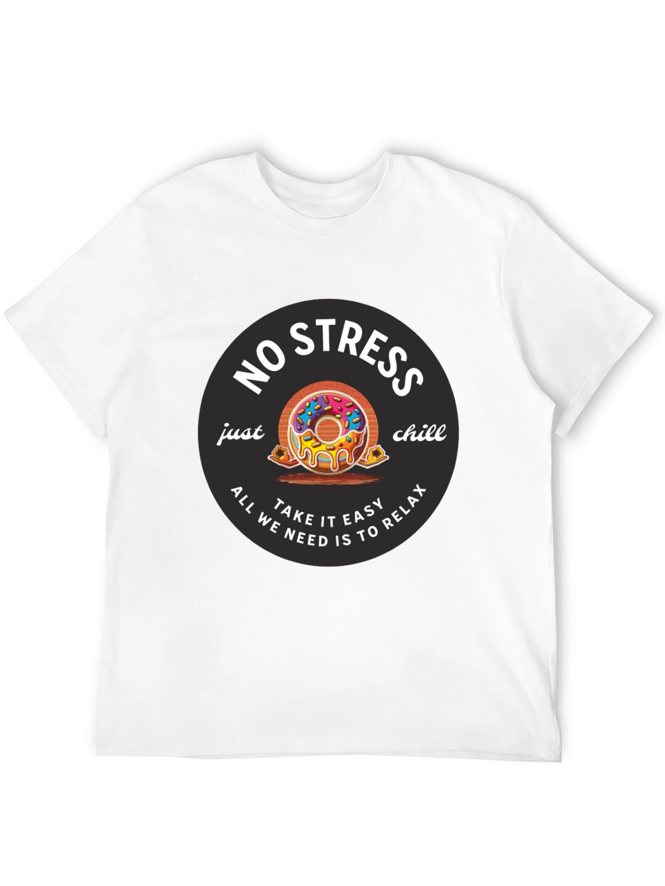 Relaxed Fit No Stress Graphic Tee