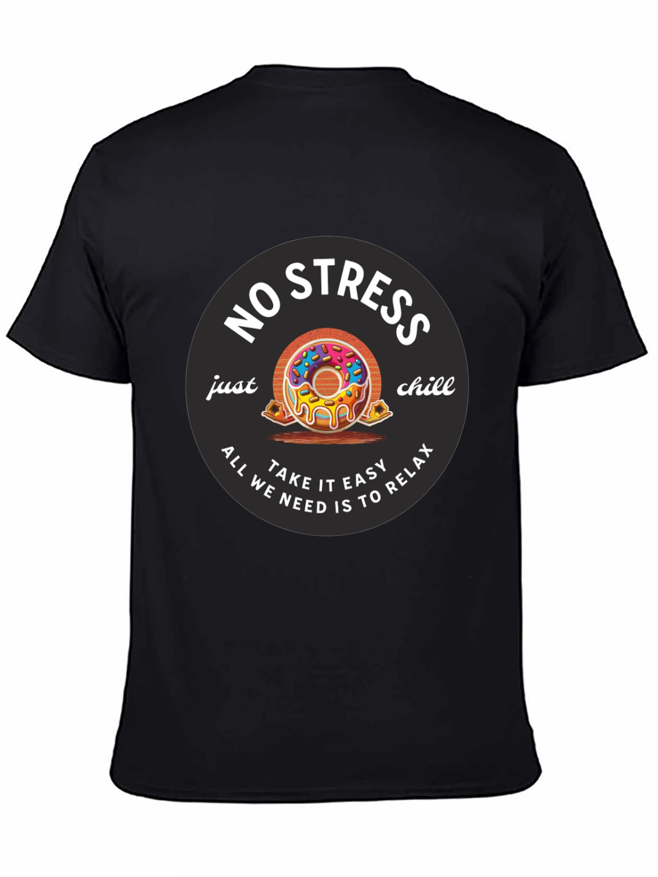 Relaxed Fit No Stress Graphic Tee