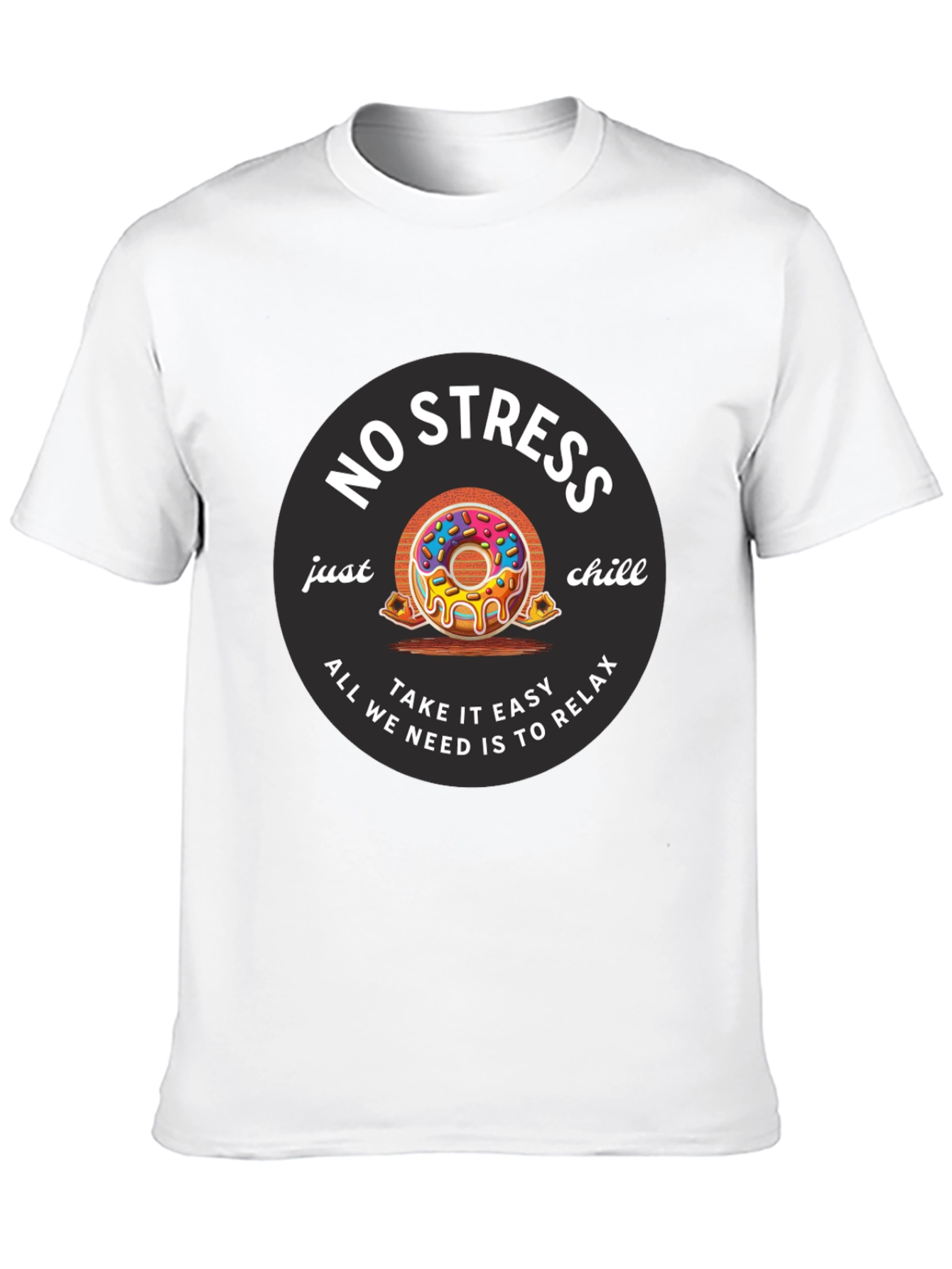 Relaxed Fit No Stress Graphic Tee