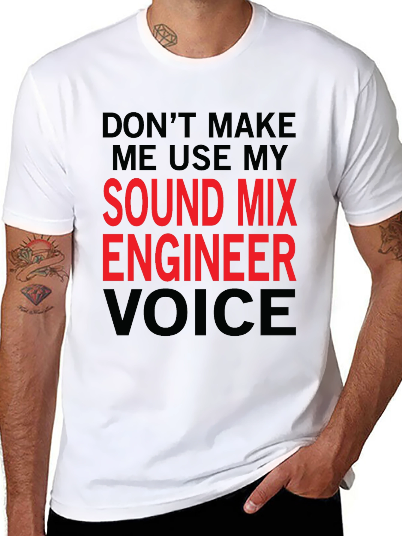 Sound Mix Engineer T-Shirt - Funny Voice Warning