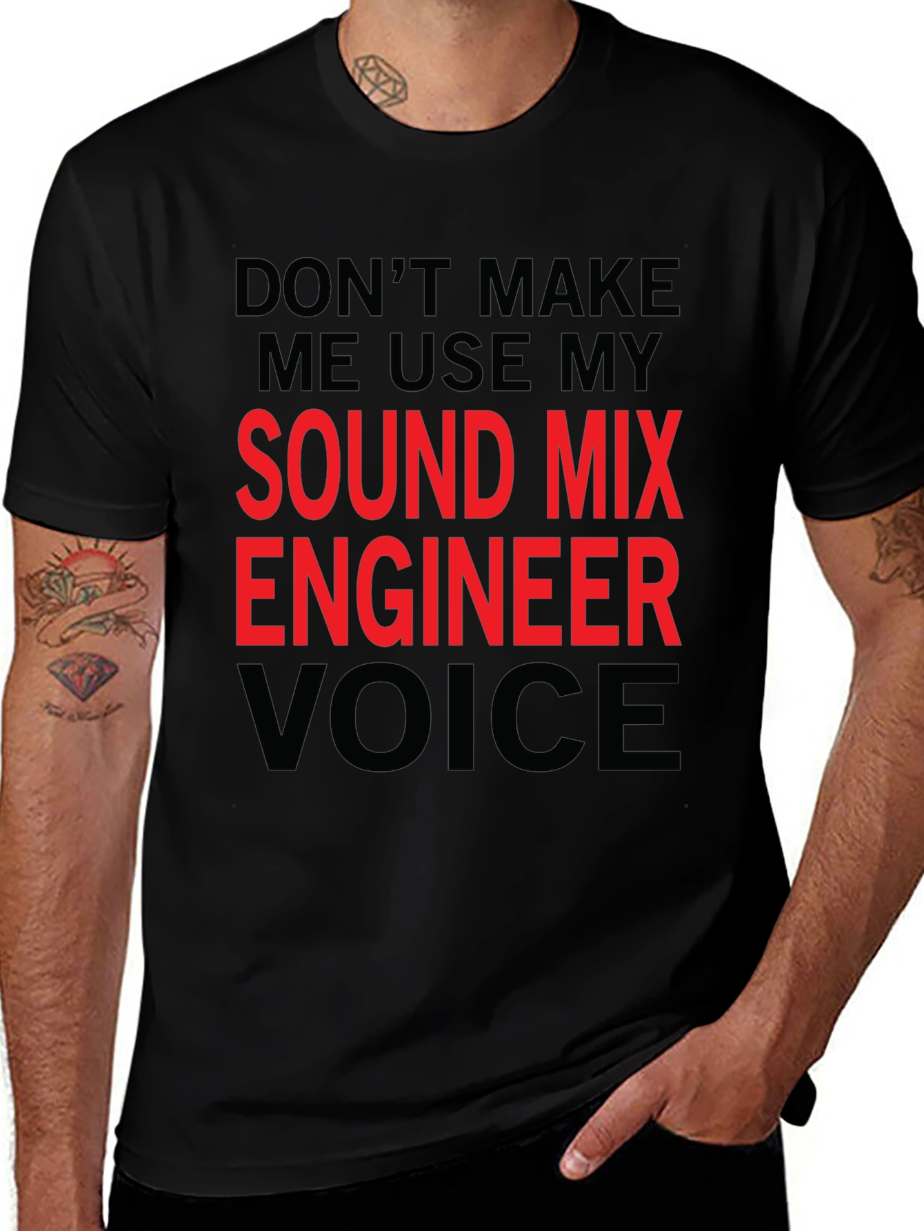 Sound Mix Engineer T-Shirt - Funny Voice Warning