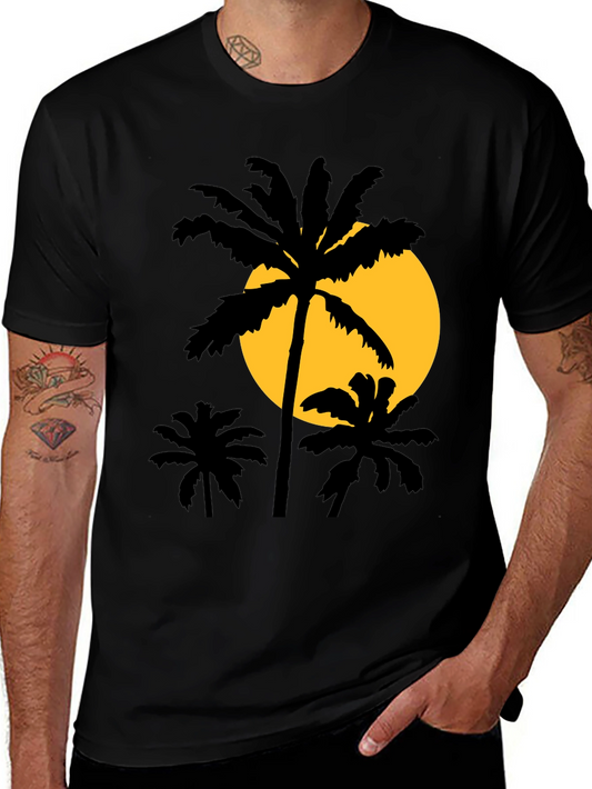 Palm Tree Sunset Graphic T-Shirt