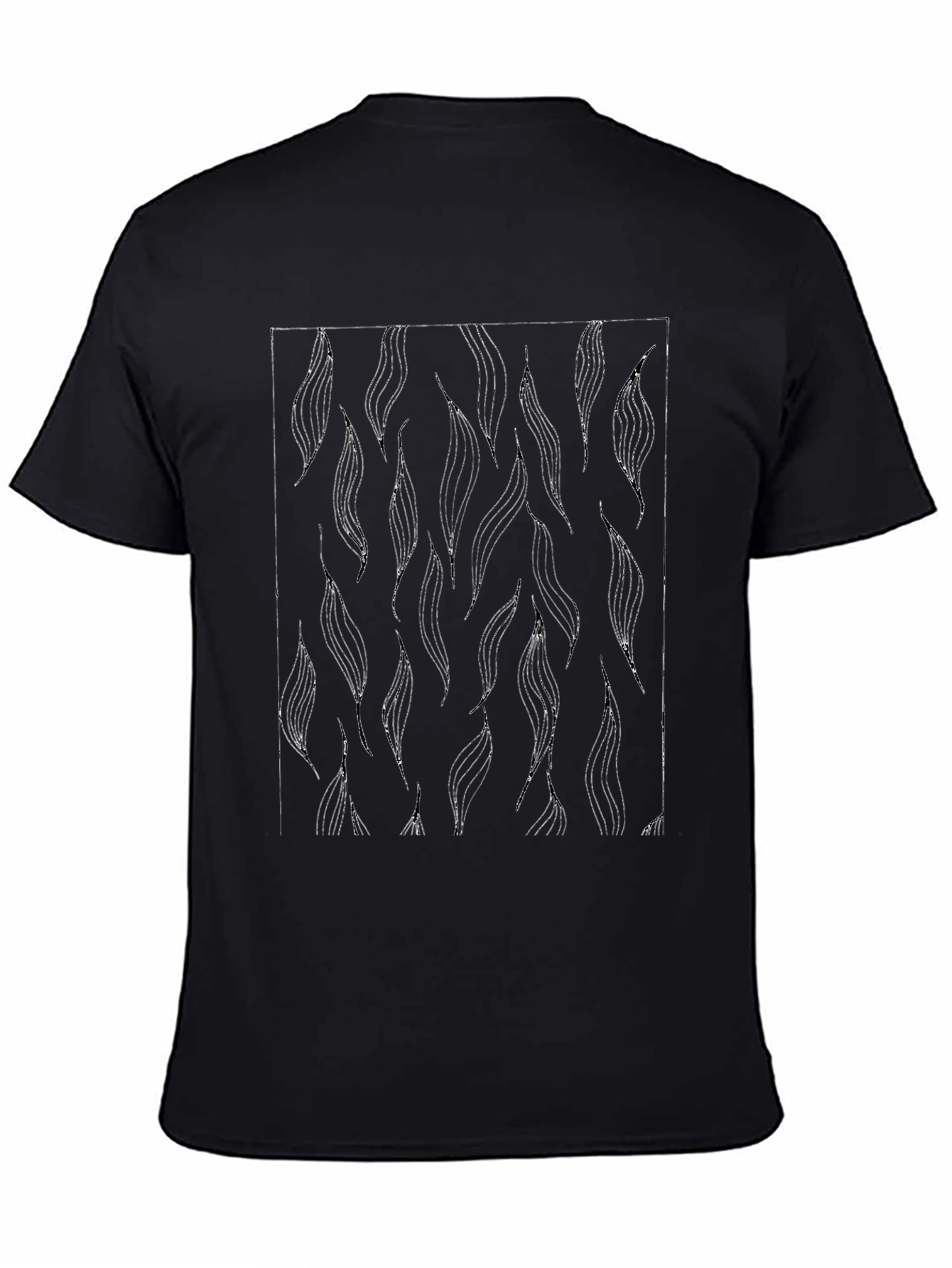 Abstract Pattern Black T-Shirt