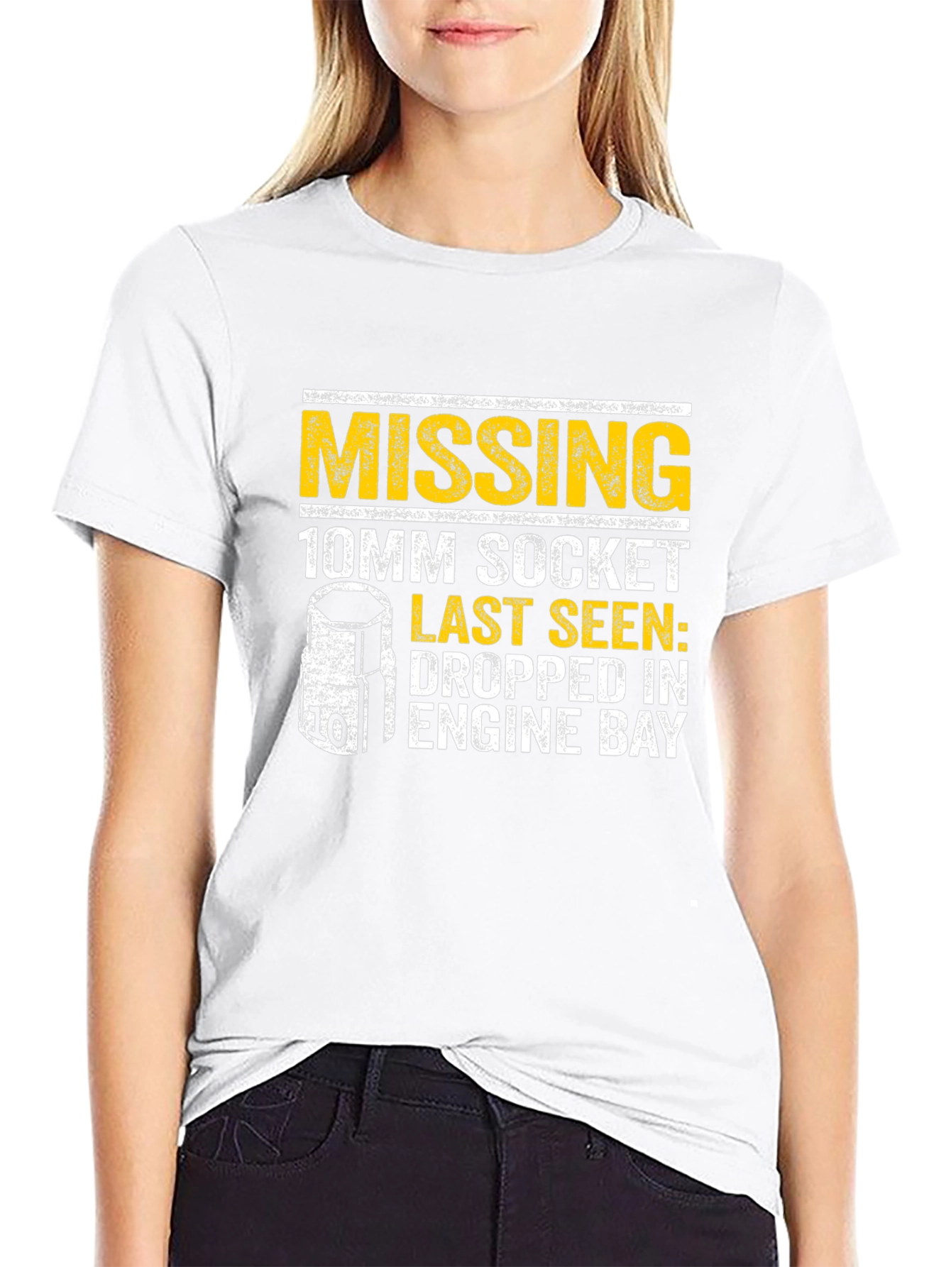Missing 10mm Socket T-Shirt - Funny Mechanic Tee