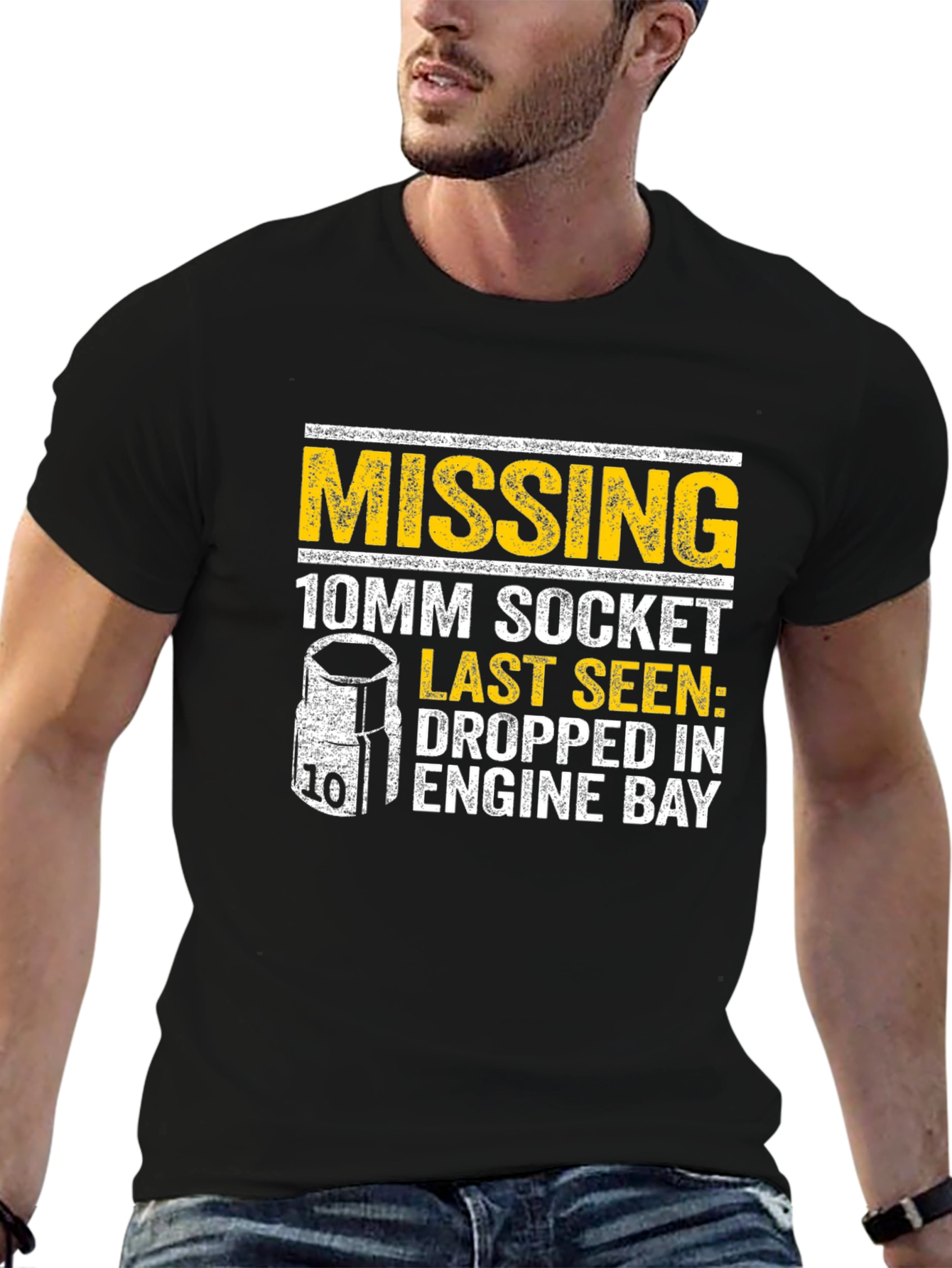 Missing 10mm Socket T-Shirt - Funny Mechanic Tee