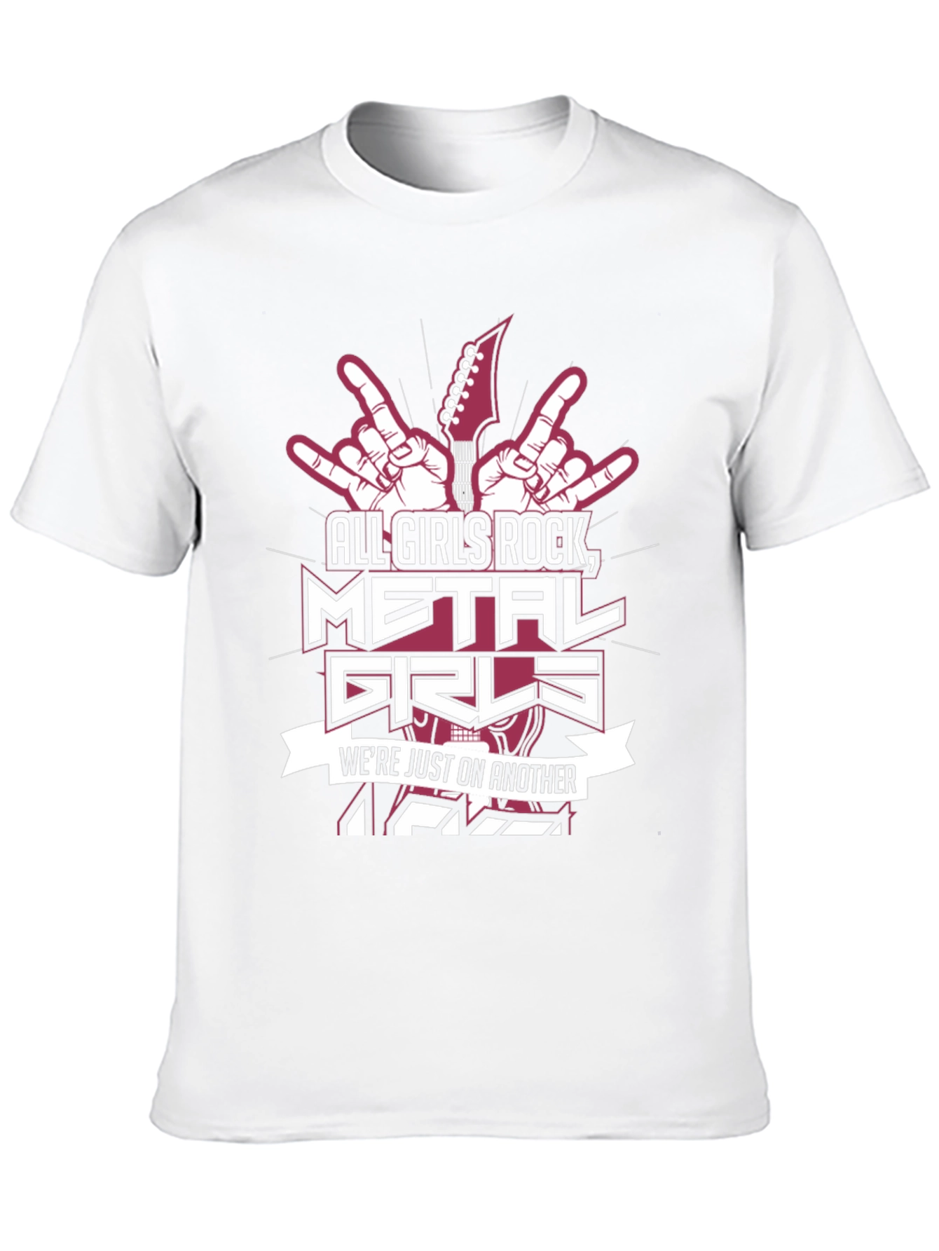 All Girls Rock T-Shirt - Metal Music Design