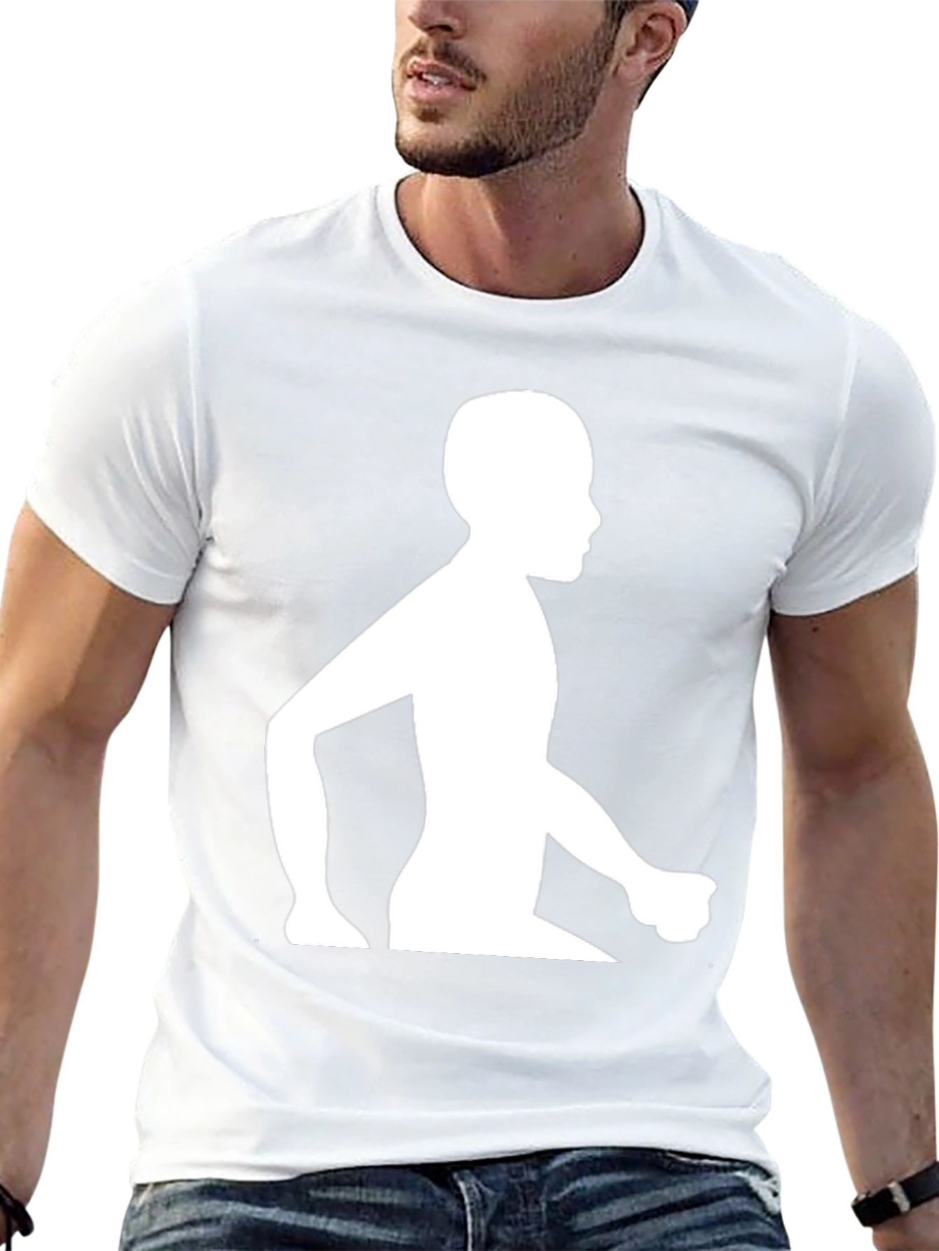 Silhouette Graphic Tee - Black Cotton Blend