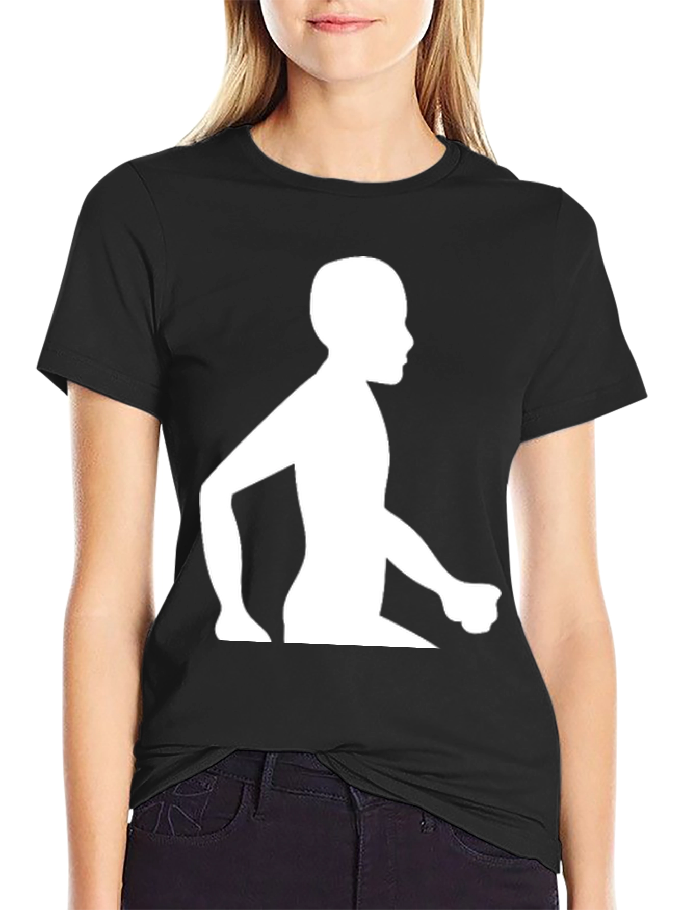 Silhouette Graphic Tee - Black Cotton Blend