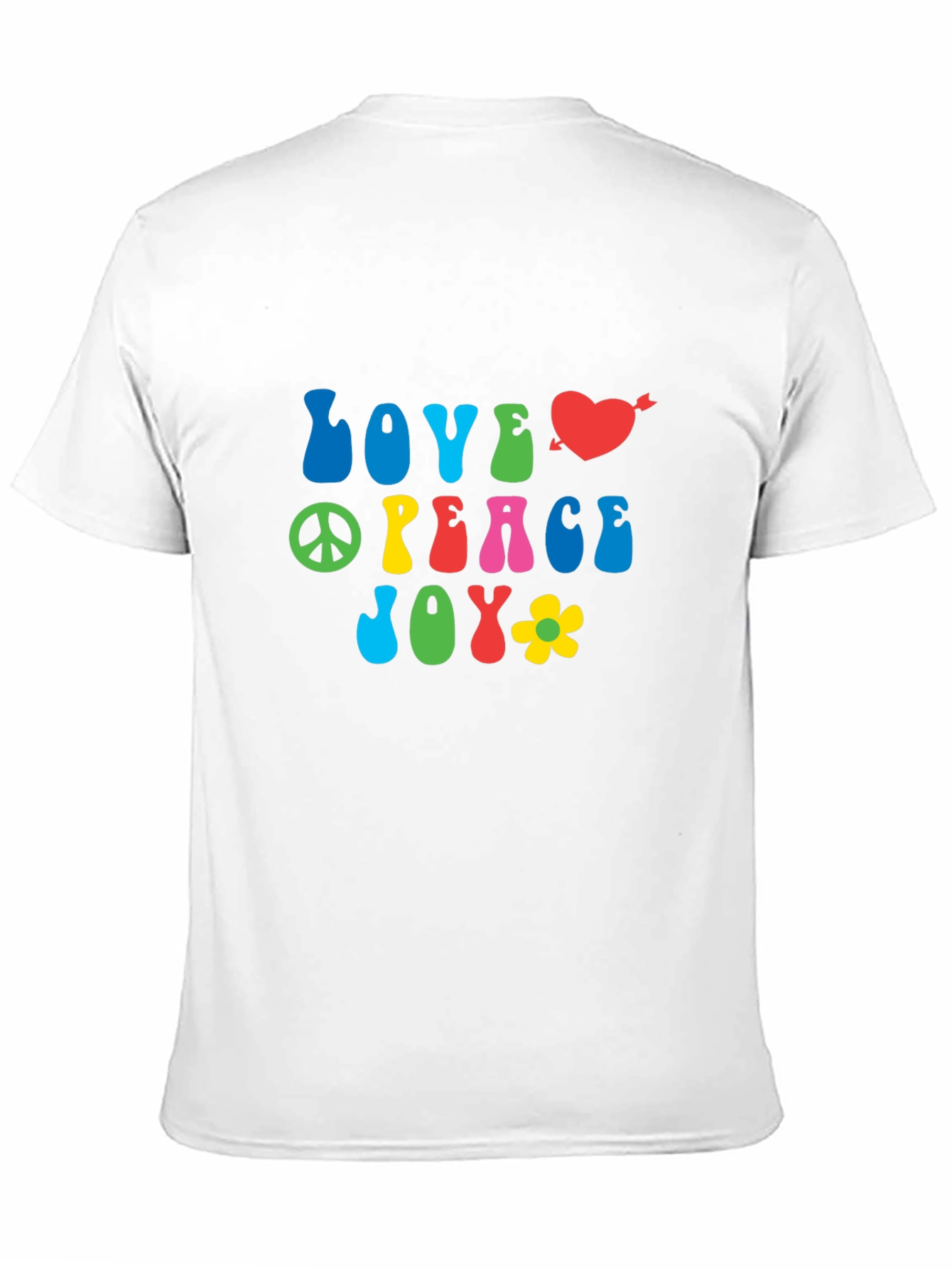 Love Peace Joy Graphic Tee - Retro Style